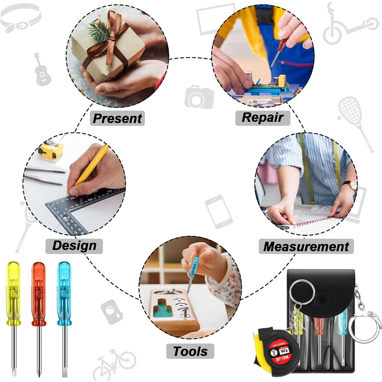 Juego de llaveros multifuncionales Saysurey 30 piezas