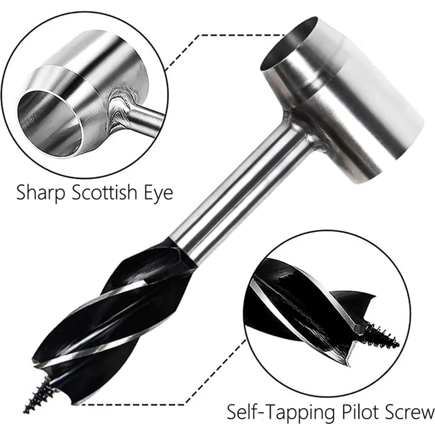 Broca Manual Bushcraft Mejor 2 en 1 - Auger de Madera 2.54 cm