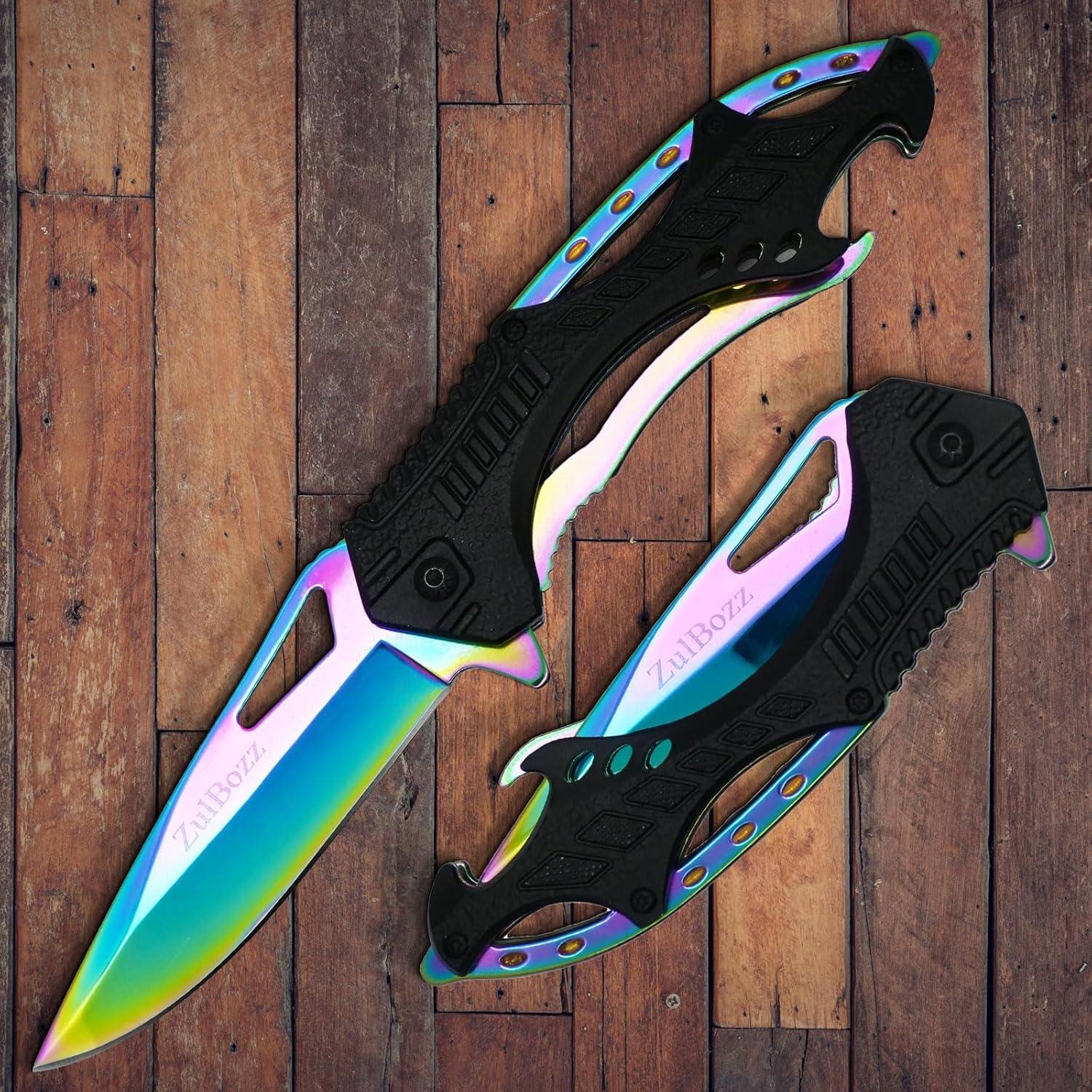 Cuchillo de bolsillo plegable ZulBozz 21.16 cm 440C aluminio