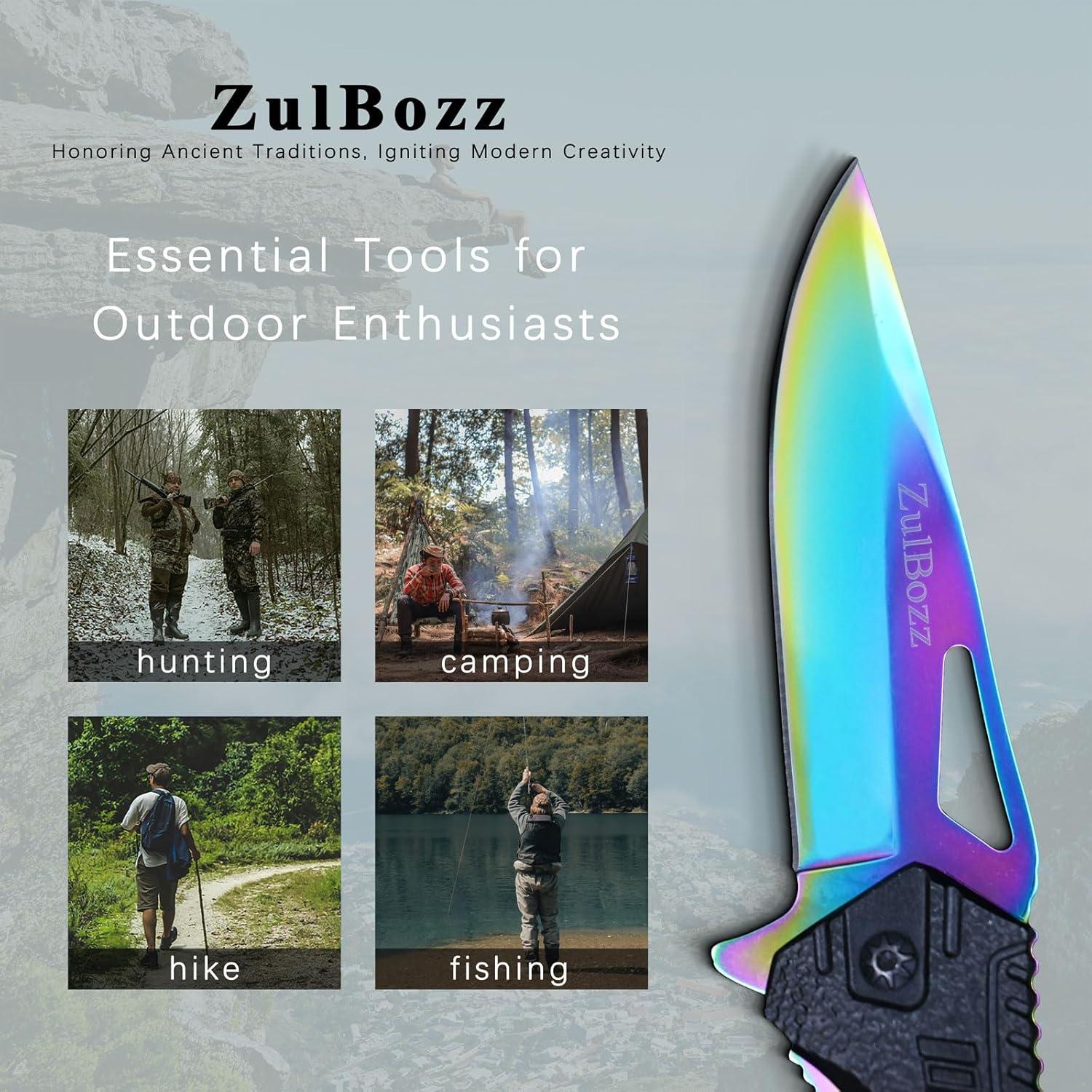 Cuchillo de bolsillo plegable ZulBozz 21.16 cm 440C aluminio