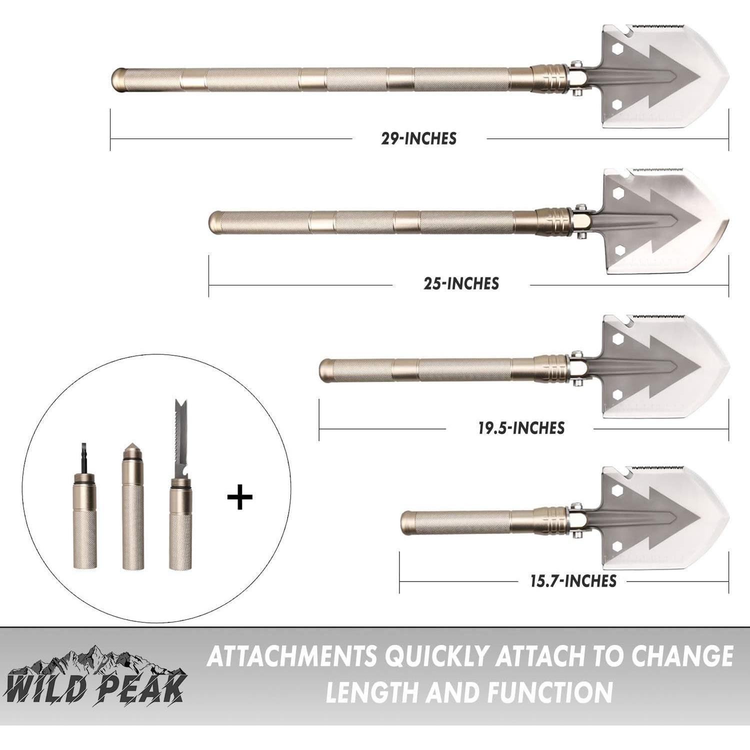 Pico de Supervivencia Wild Peak APEX1 18-en-1 Plegable Oro