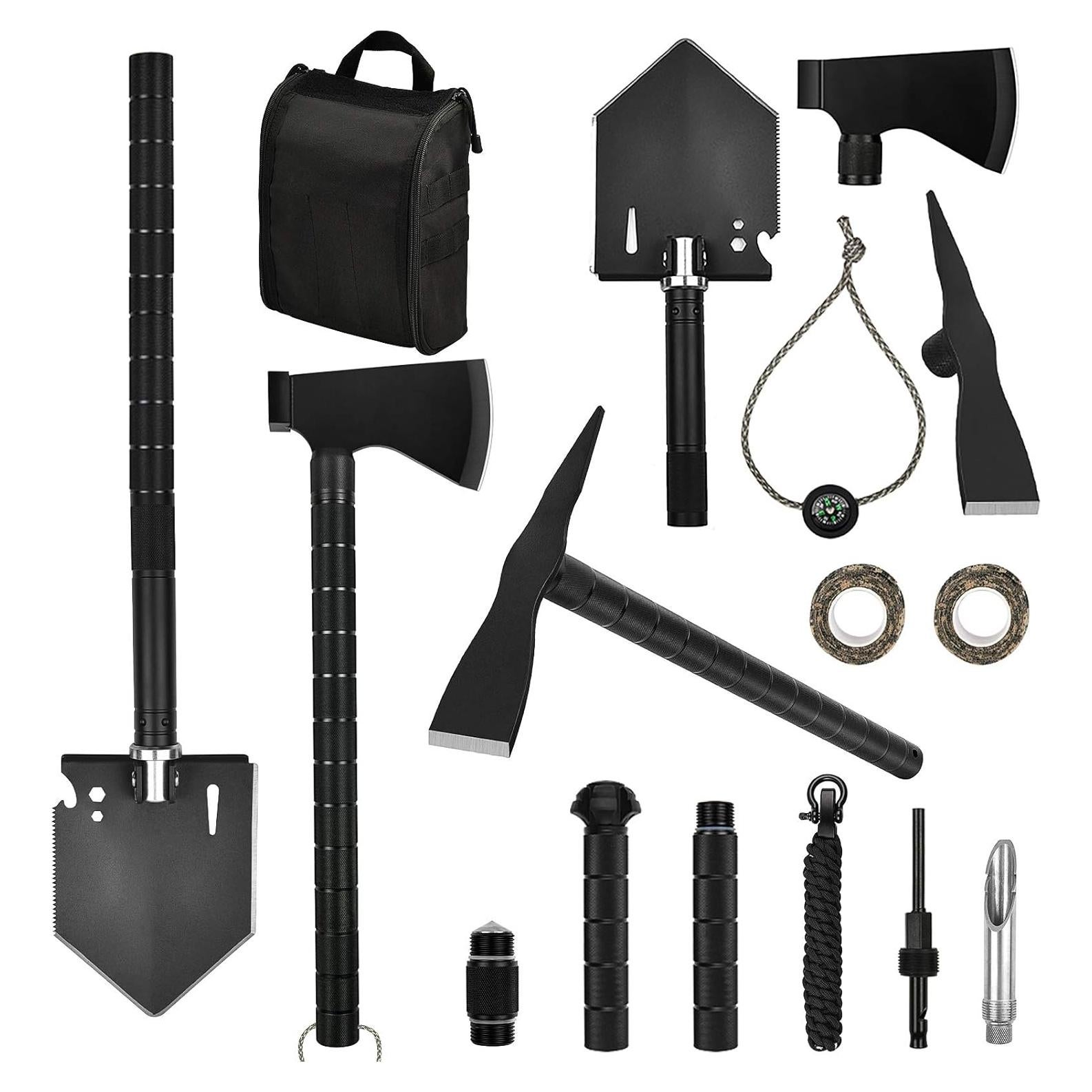 Pala de Supervivencia Yeacool Multi-Herramienta Plegable 152 cm