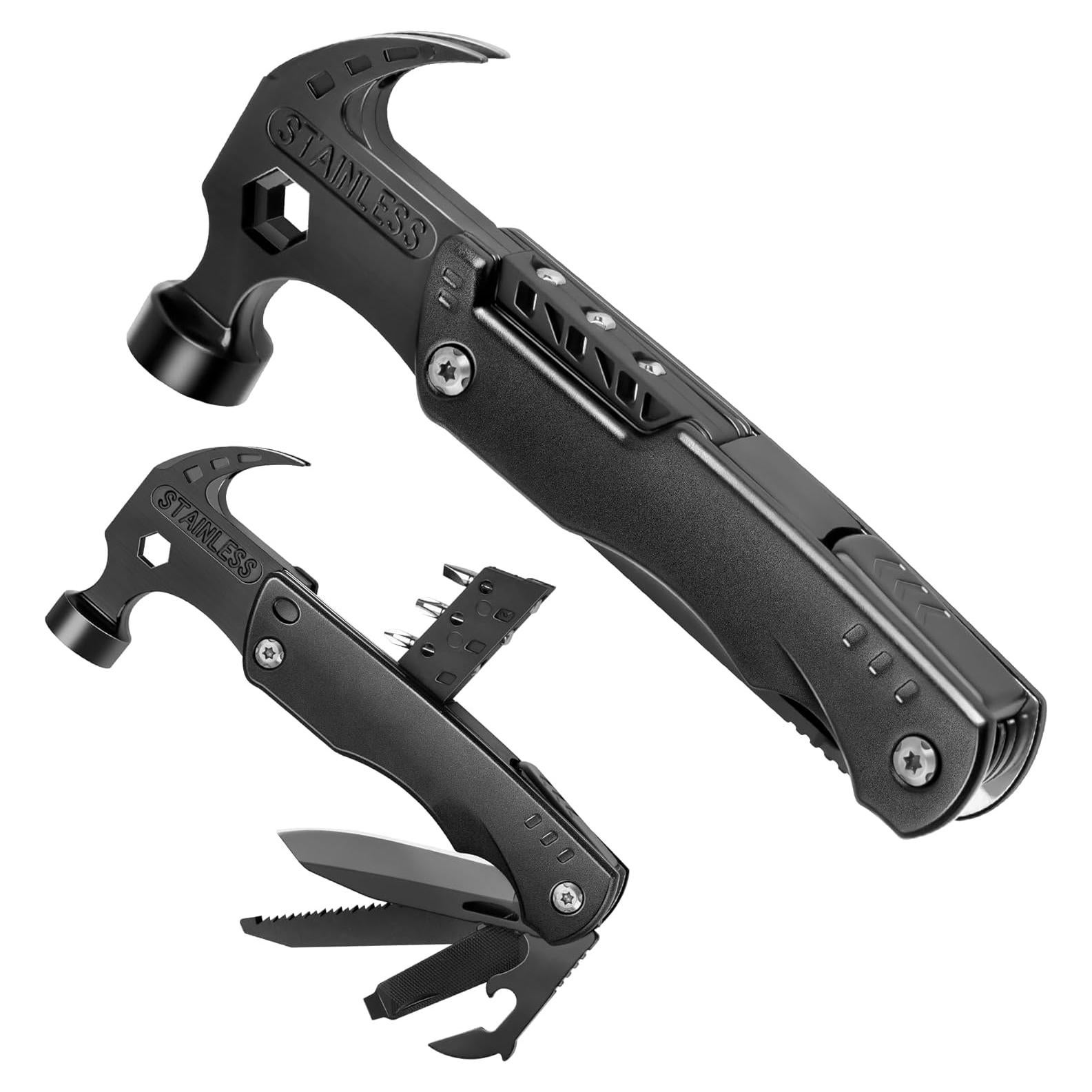 Martillo Multiherramienta 12-en-1 GeneTac, Acero Inoxidable, 370g