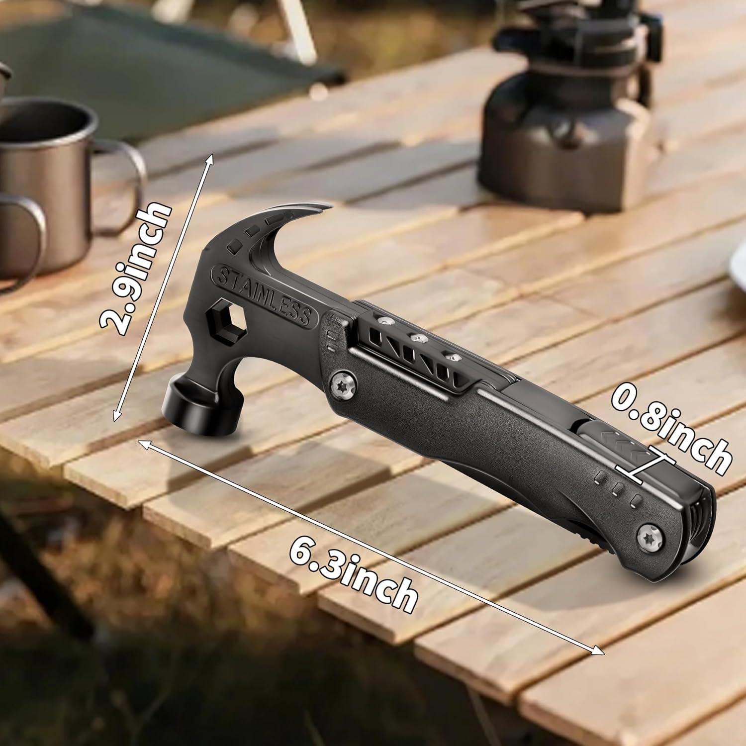 Martillo Multiherramienta 12-en-1 GeneTac, Acero Inoxidable, 370g