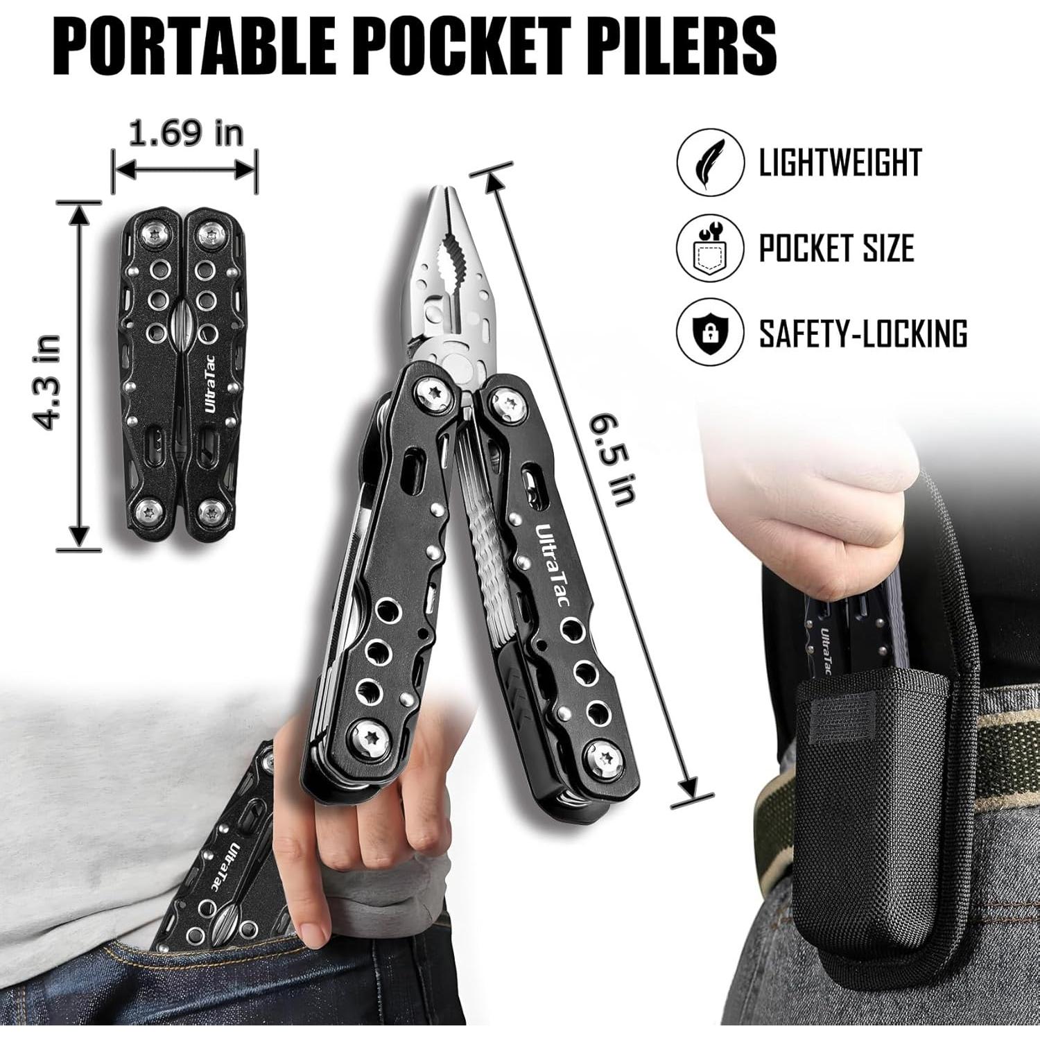 UltraTac Multitool 13 en 1 Compacto para Supervivencia
