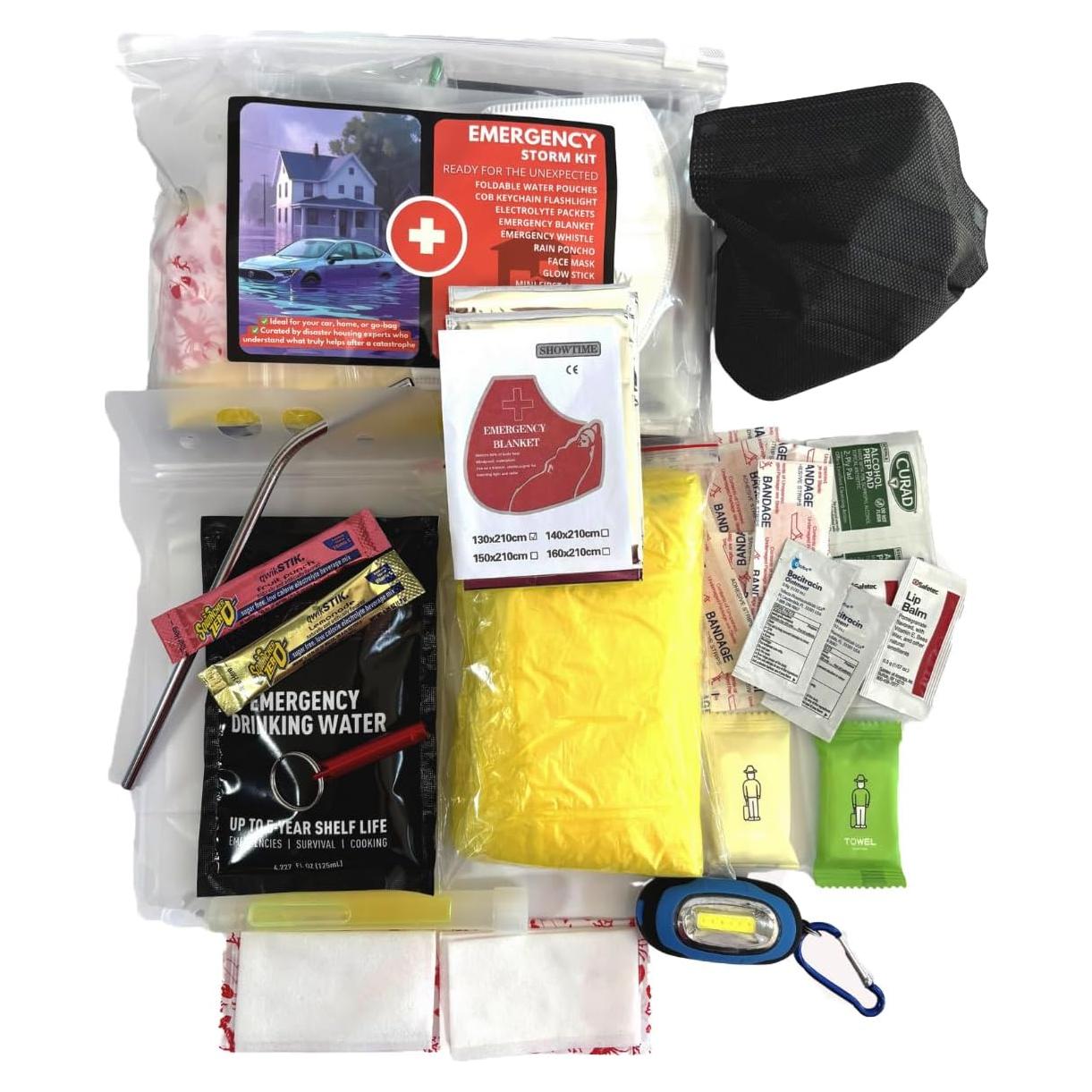 Kit de Supervivencia de Tormentas Qu River Prep - 31 Piezas