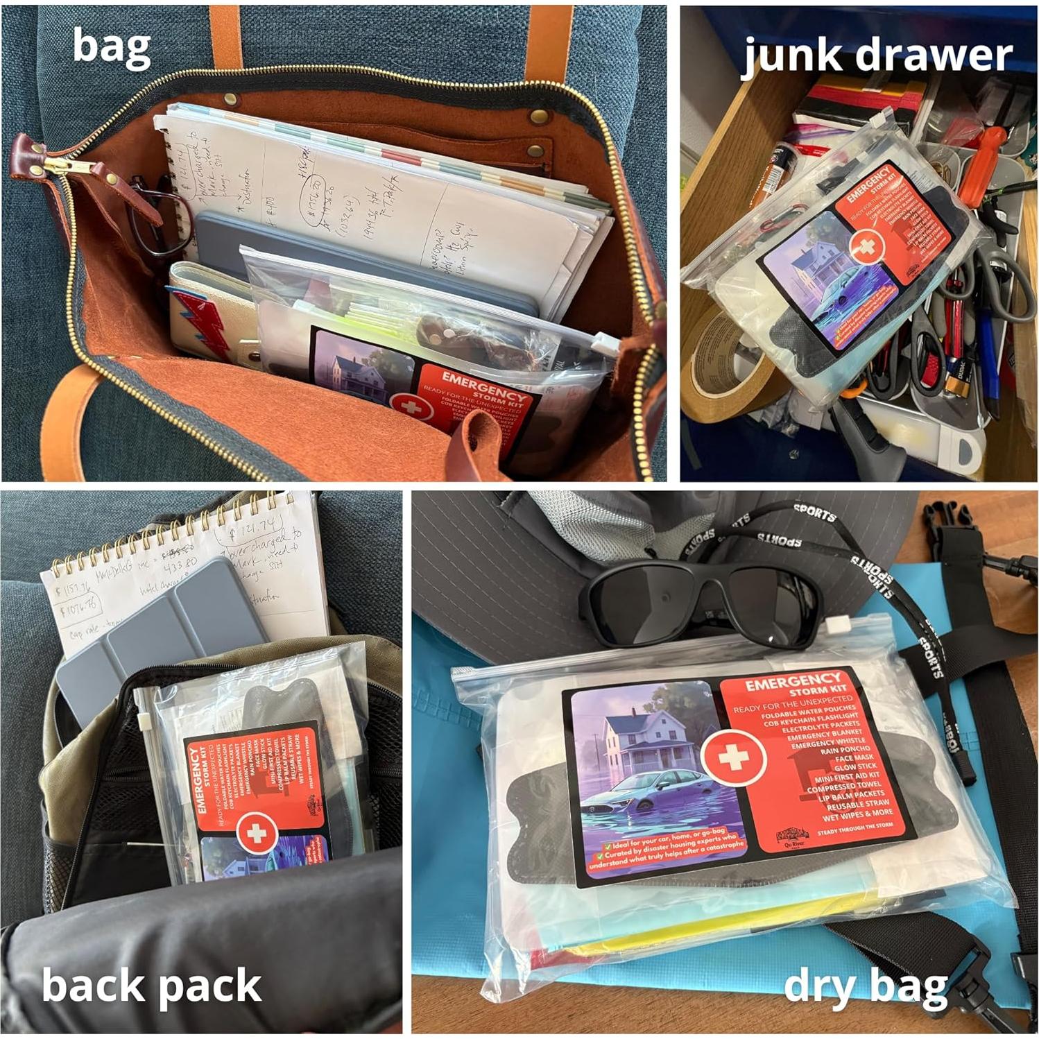 Kit de Supervivencia de Tormentas Qu River Prep - 31 Piezas