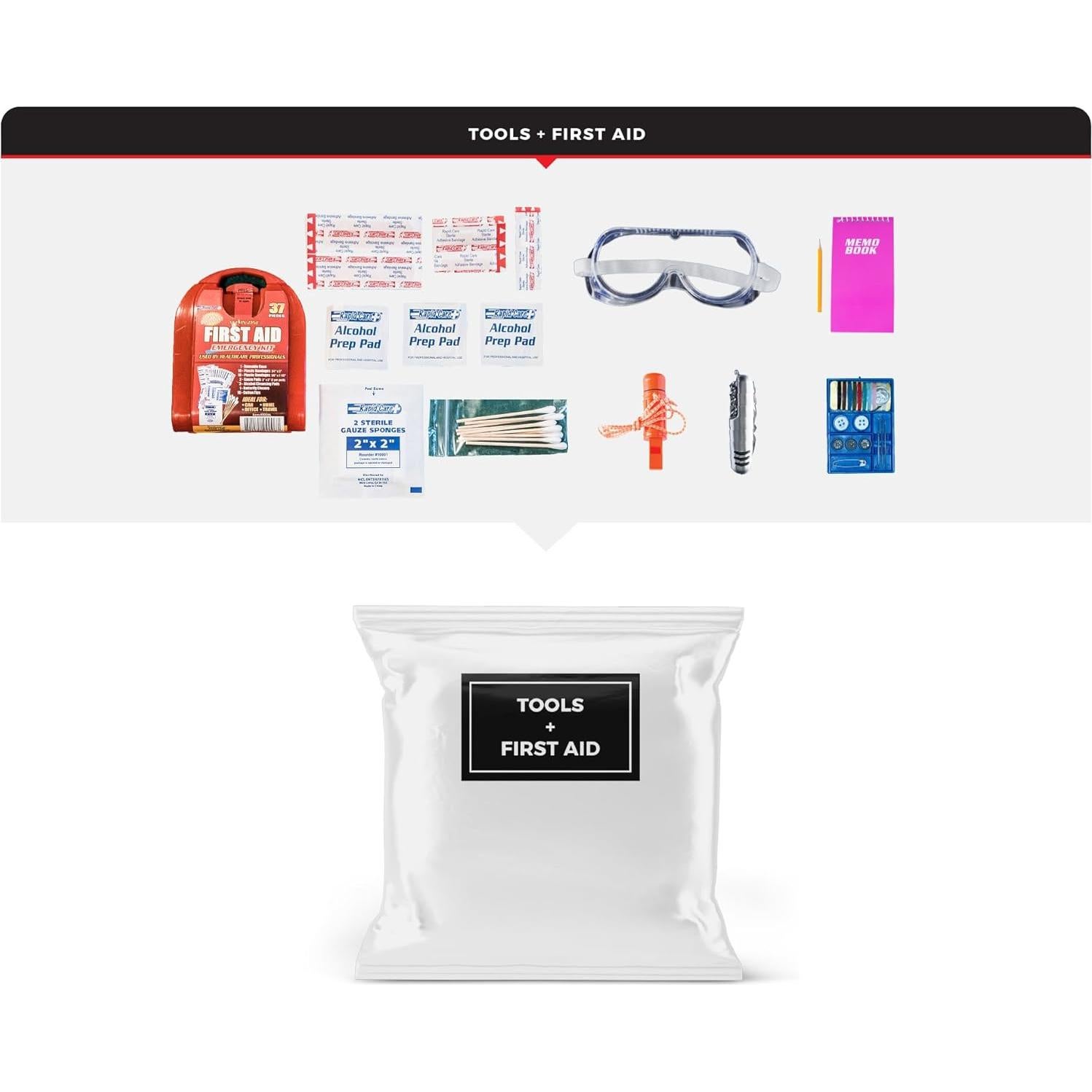 Kit de Supervivencia para 2 Personas Guardian Survival Gear - 72 Horas