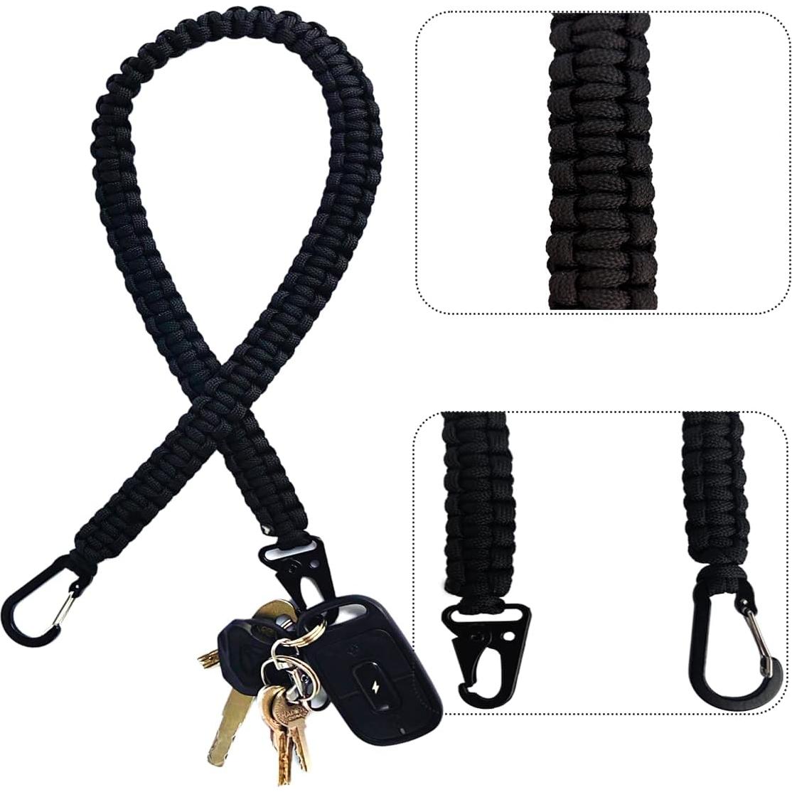 Lanyard de Paracord GYZC 61 cm Alta Resistencia para Llaves