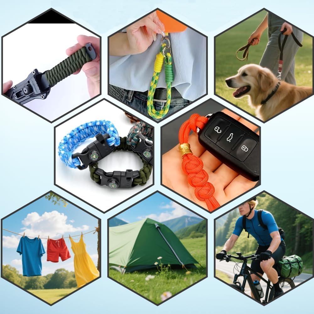 Kit de Paracord 32 Colores Weryerker 3 Metros Nylon Accesorios