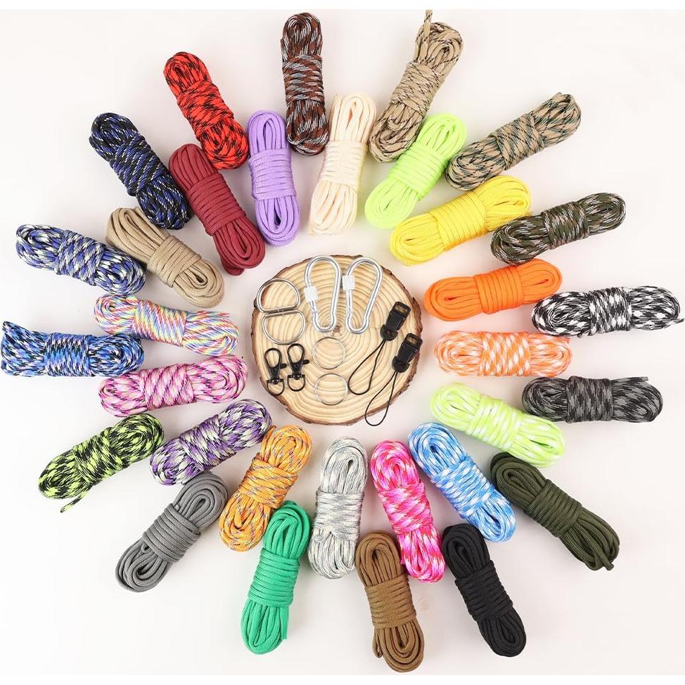 Kit de Paracord 32 Colores Weryerker 3 Metros Nylon Accesorios