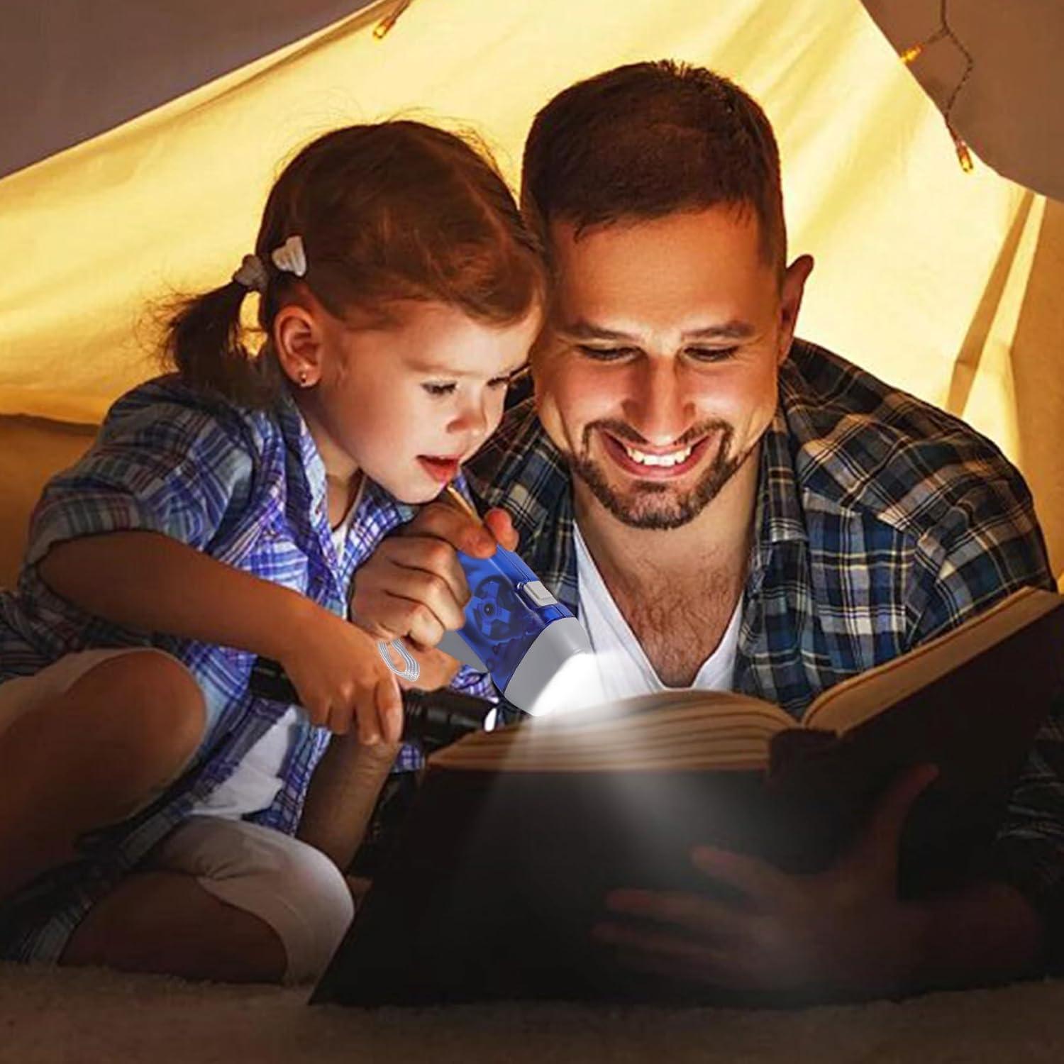 Paquete de 4 Linternas de Manivela BFVV LED para Emergencias