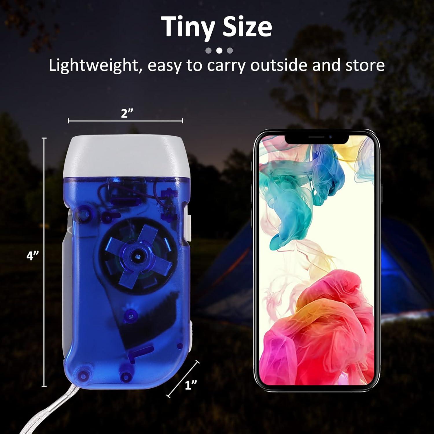 Paquete de 4 Linternas de Manivela BFVV LED para Emergencias