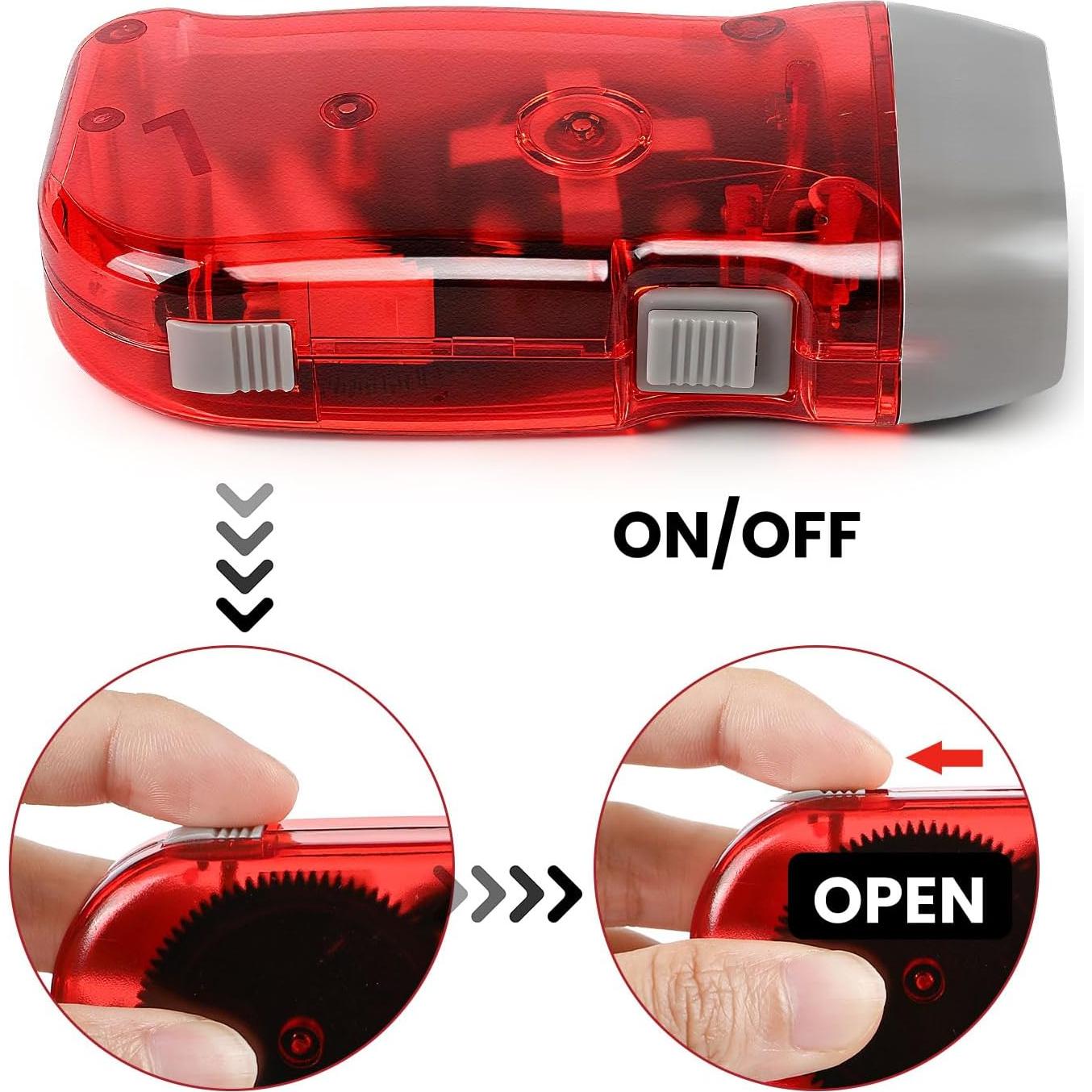 Paquete de 4 Linternas de Manivela BFVV LED para Emergencias