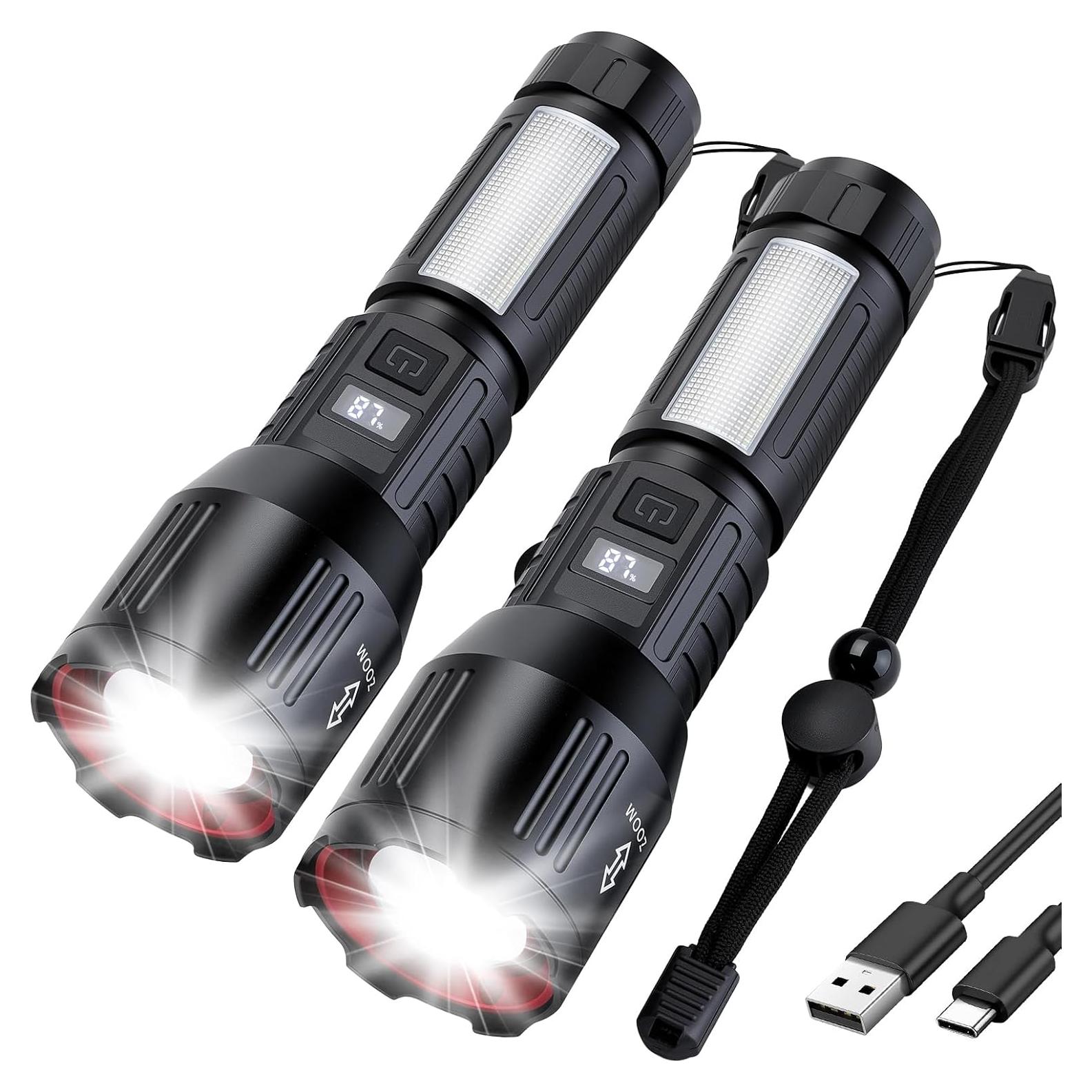 Linterna LED Recargable Ewenele E01 1,500,000 Lúmenes 6 Modos