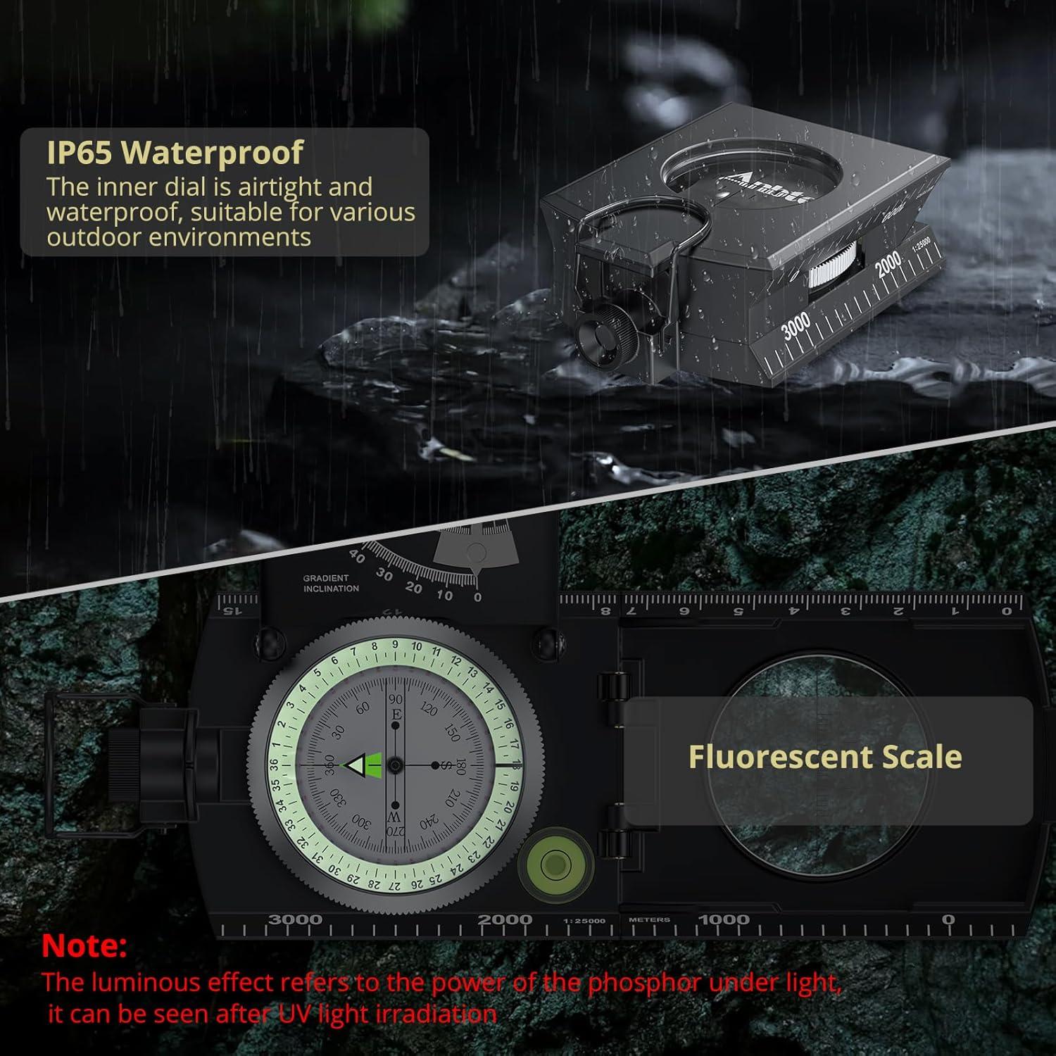 Brújula de Supervivencia Anbte IP65 para Senderismo