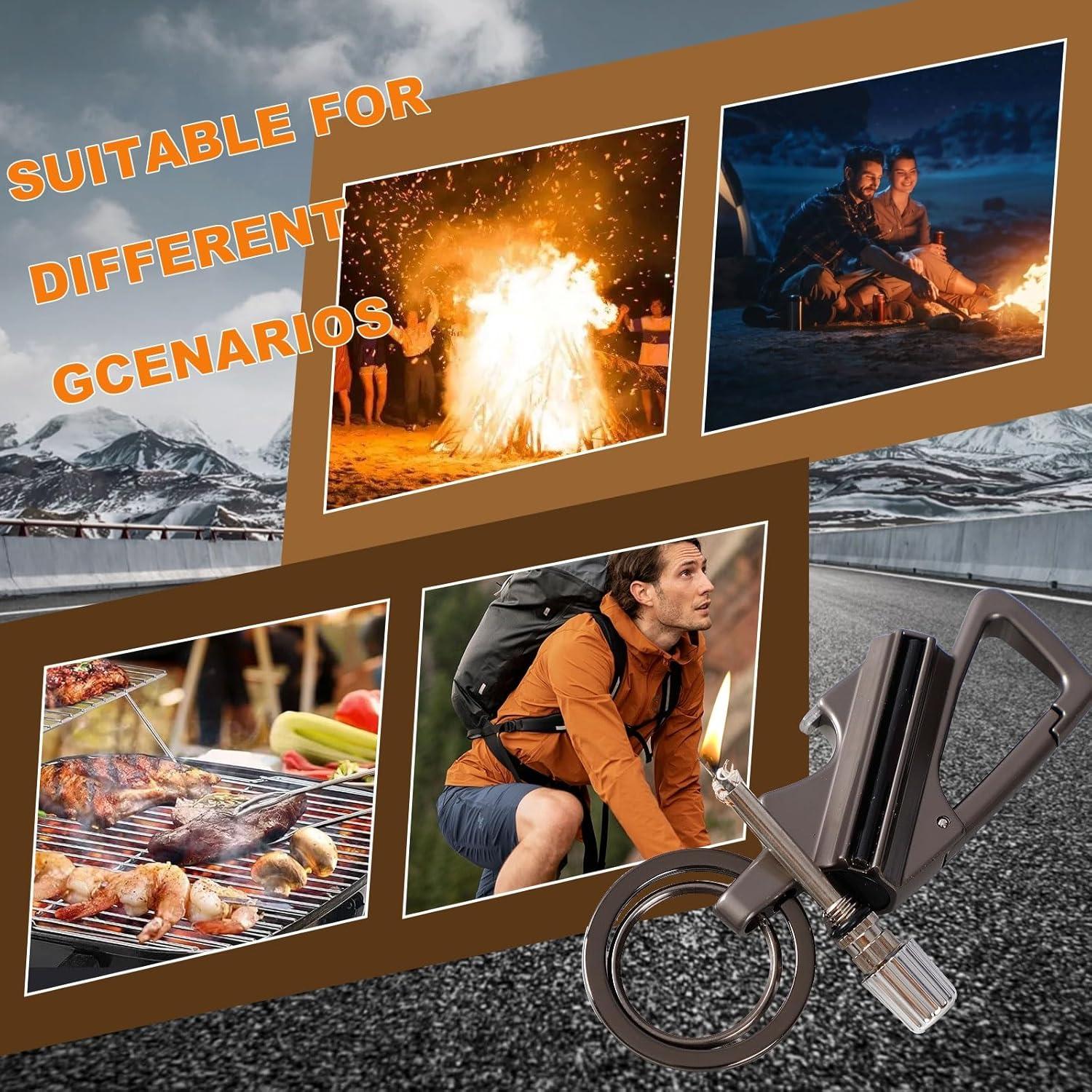 Encendedor de Llavero KoovDem Reutilizable a Prueba de Agua y Viento