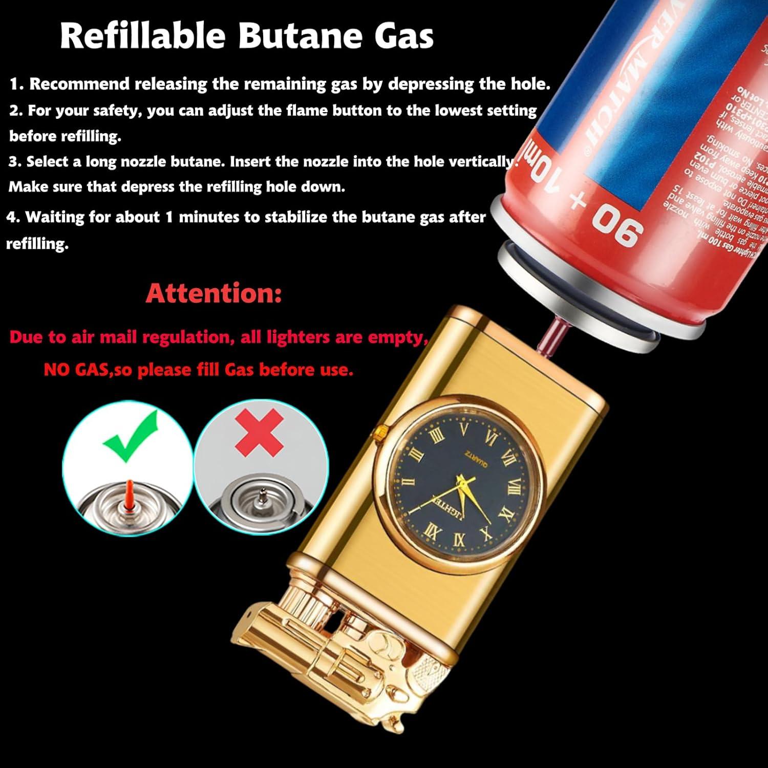 Encendedor Doble Llama Mágica XQBBIDM Recargable Butano Negro