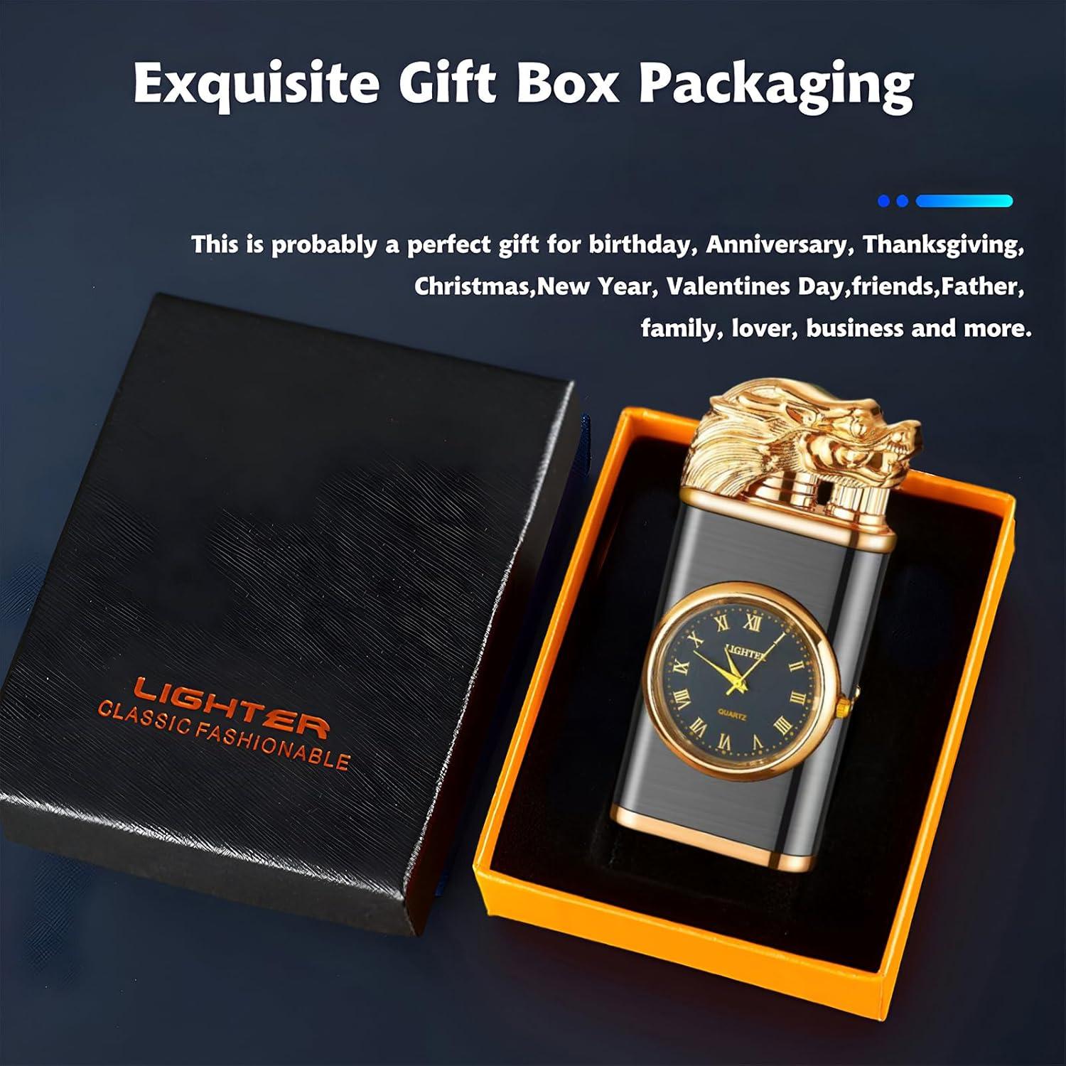 Encendedor Doble Llama Mágica XQBBIDM Recargable Butano Negro