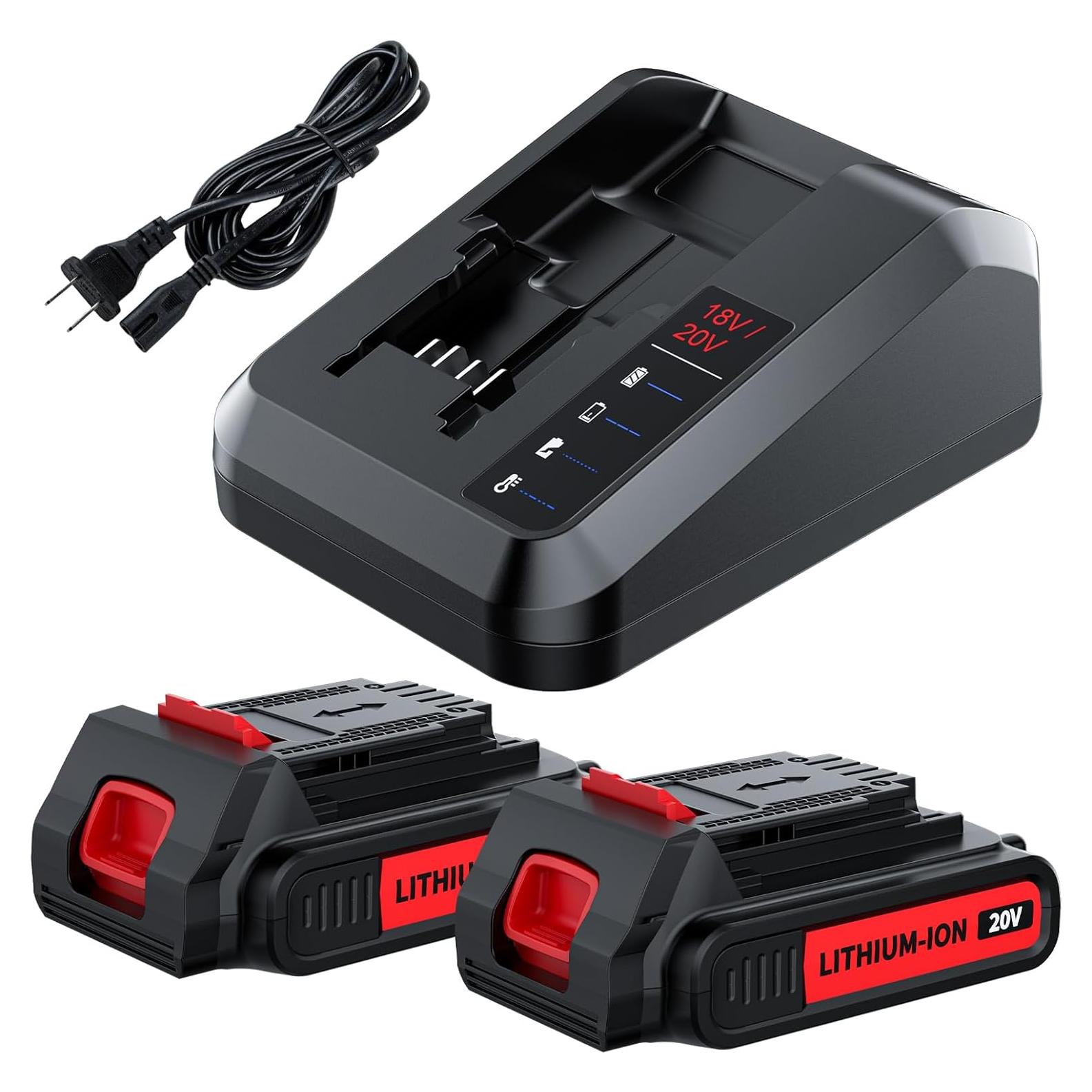 Batería de Reemplazo Black and Decker 20V Max 3.8Ah Litio 2Pack