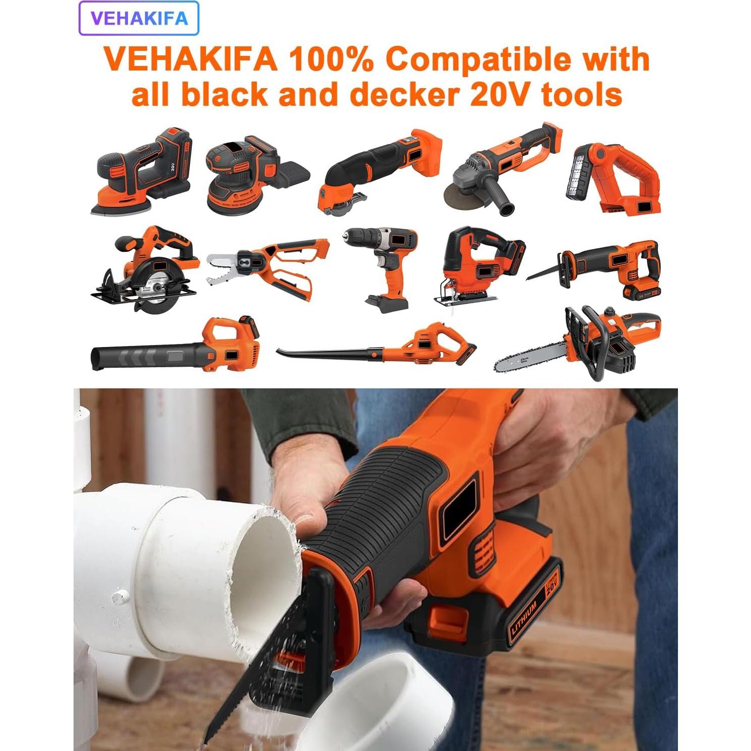 Batería de Litio 20V 2000mAh VEHAKIFA para Black and Decker