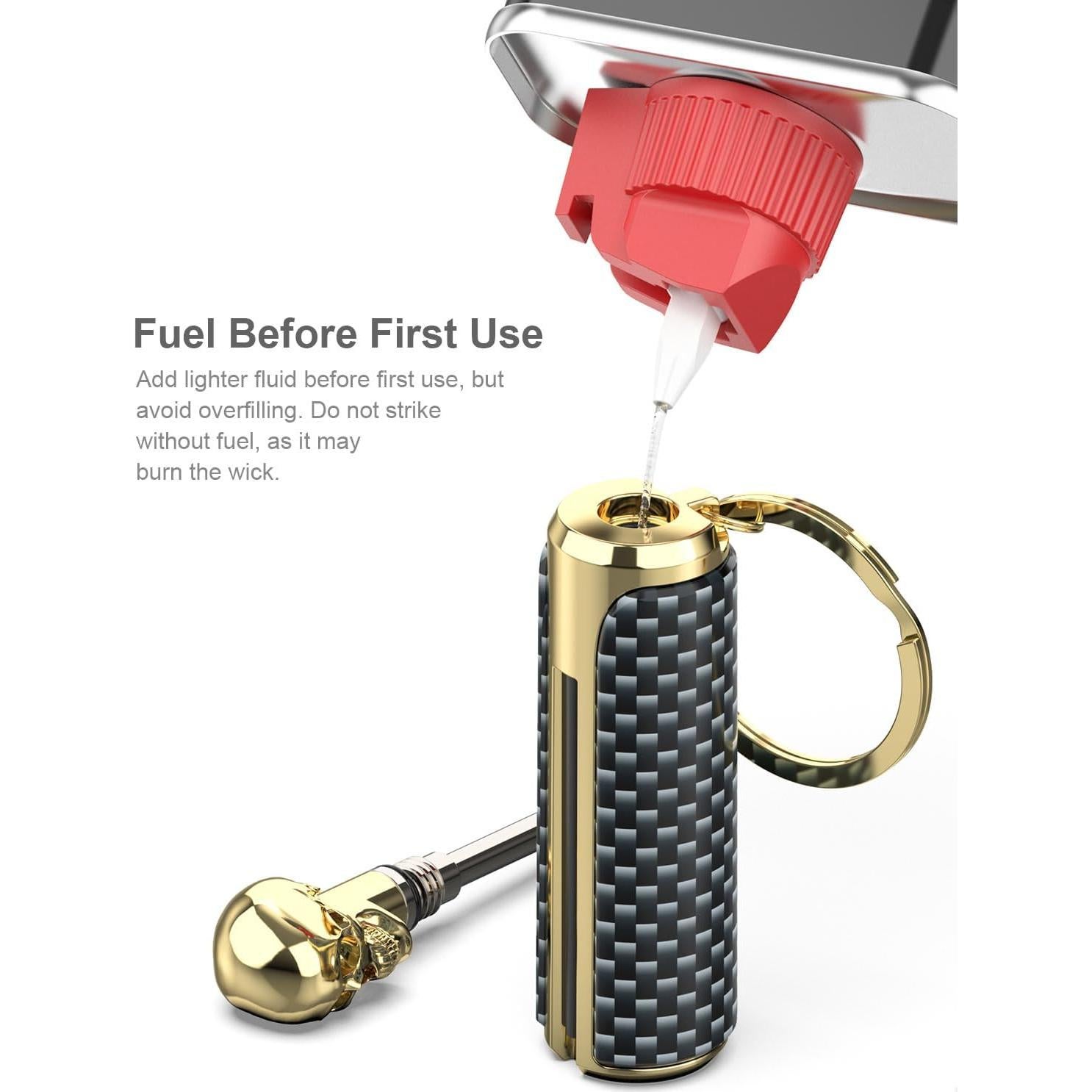 Encendedor permanente VVAY VB-760 a prueba de agua dorado