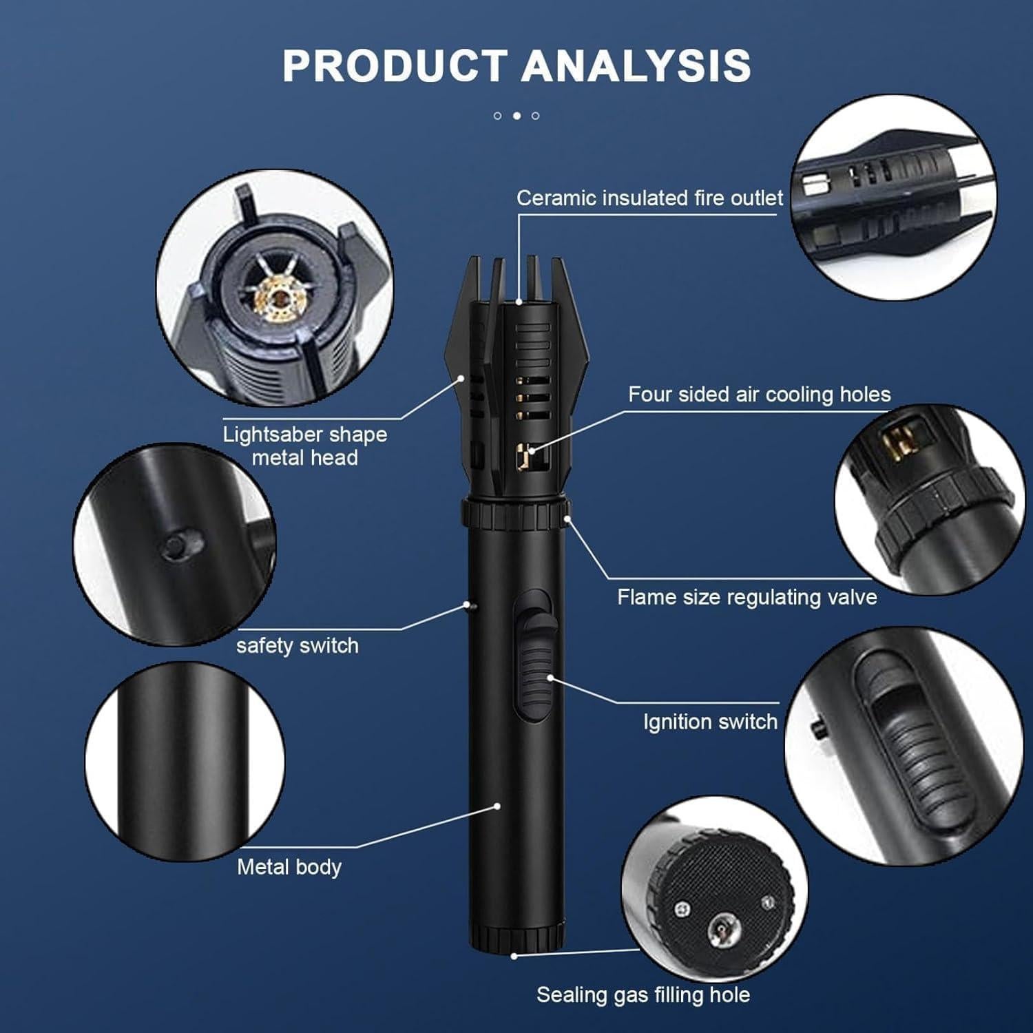 Encendedor de antorcha Kuniloda a prueba de viento 2 unidades