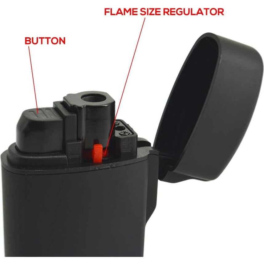 Encendedor Jet Antiviento Navpeak Negro Recargable Butano