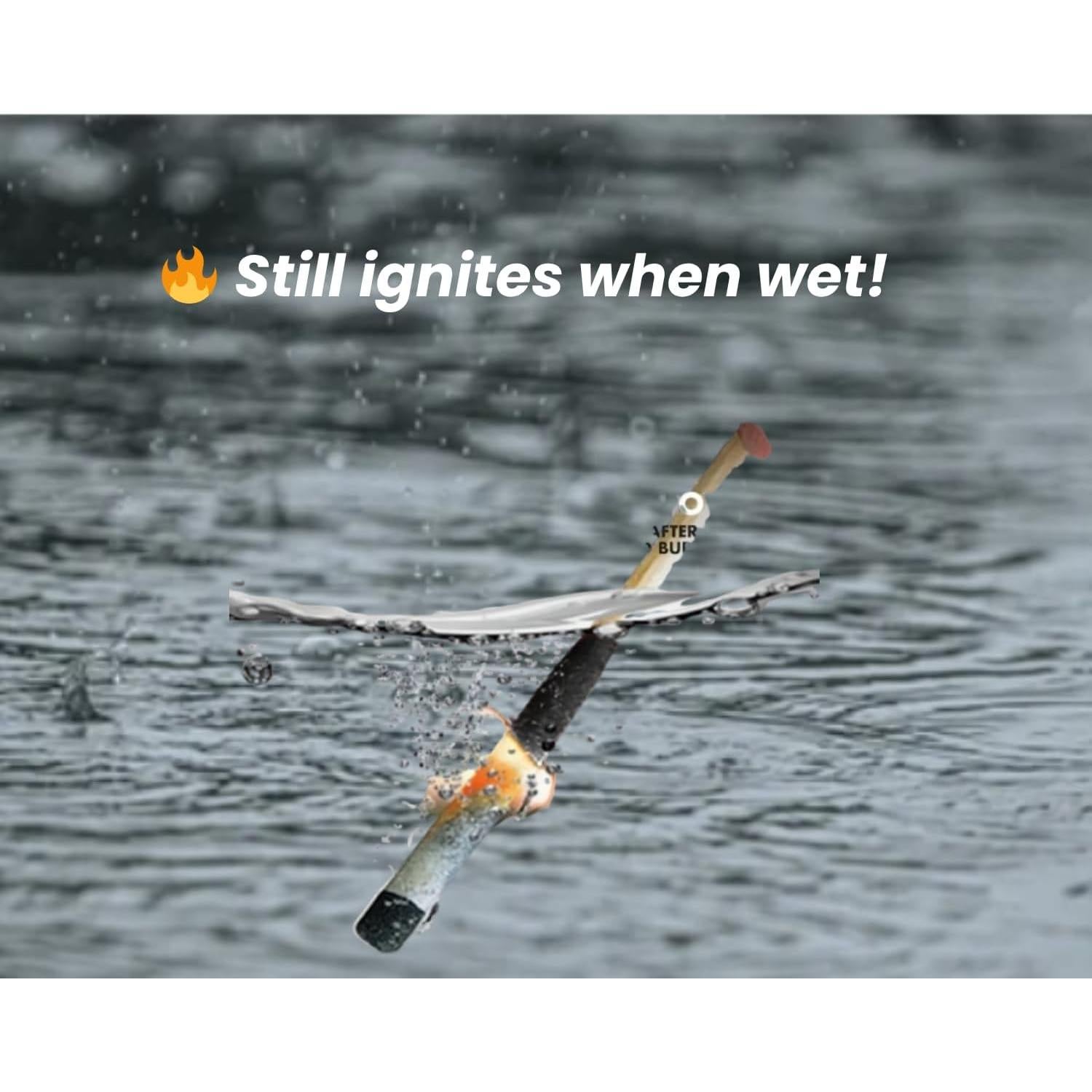 Kit de Cerillas Impermeables Ever Green - 20 Cerillas + Encendedor