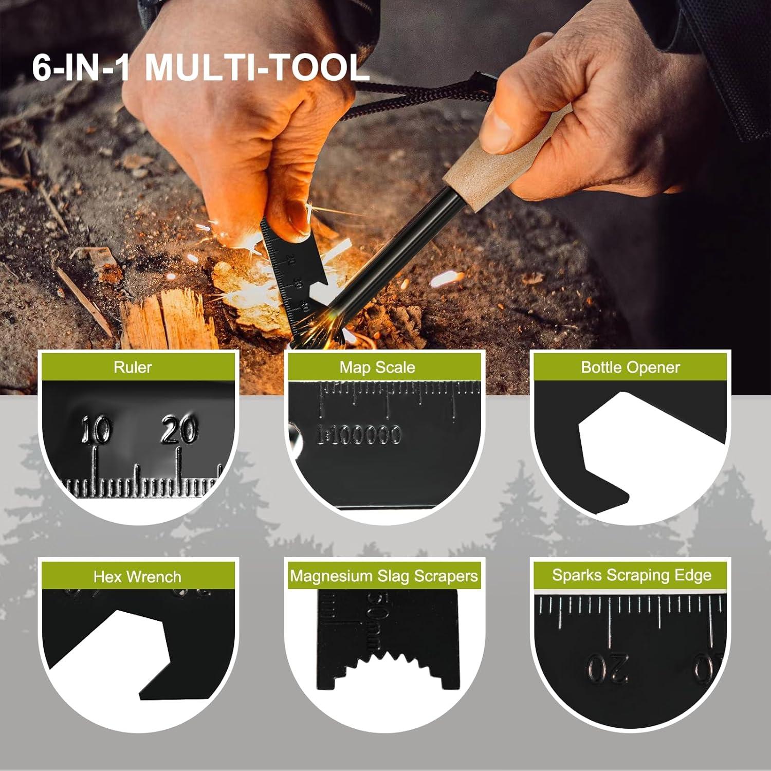 Kit de Inicio de Fuego KZ-VIGLO KZ-1 - 6 Piezas, Impermeable