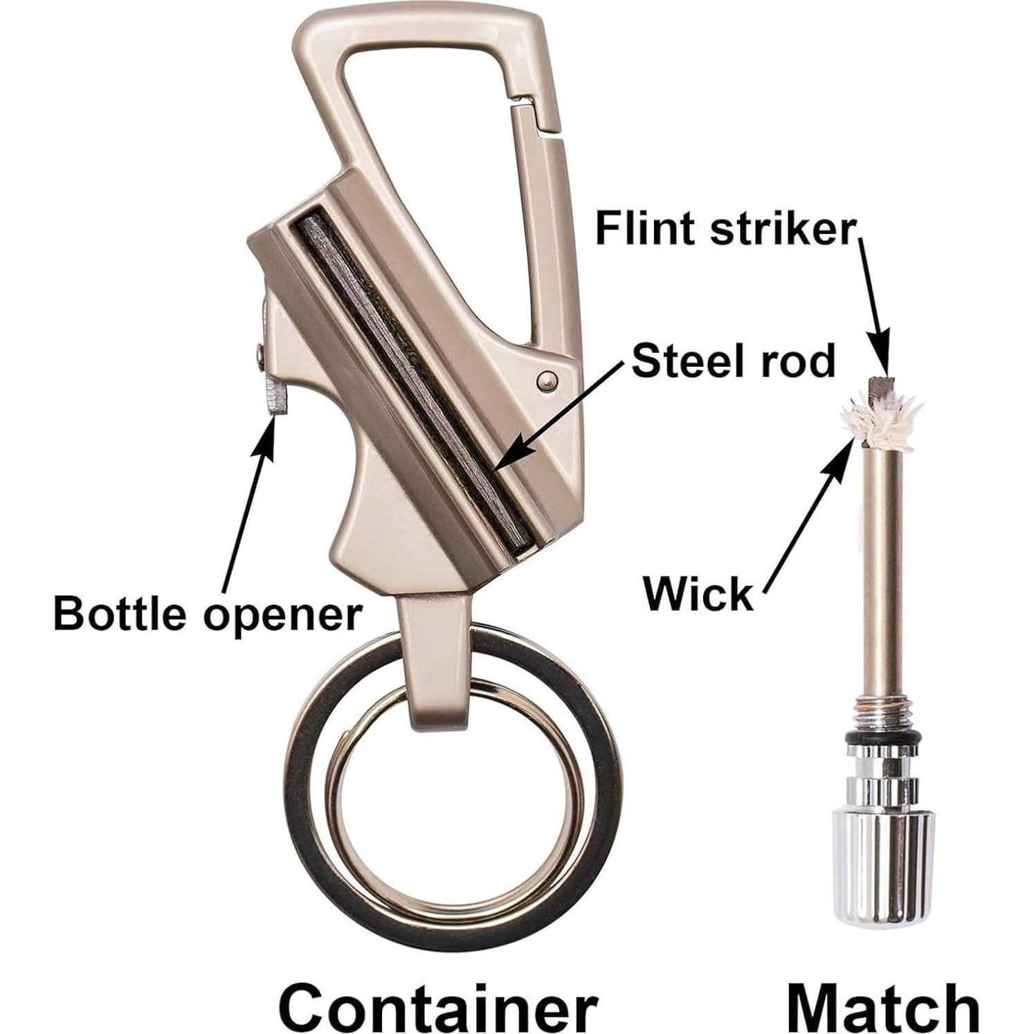 Llave de Encendedor Multifuncional Anwhist Plata 2 Unidades