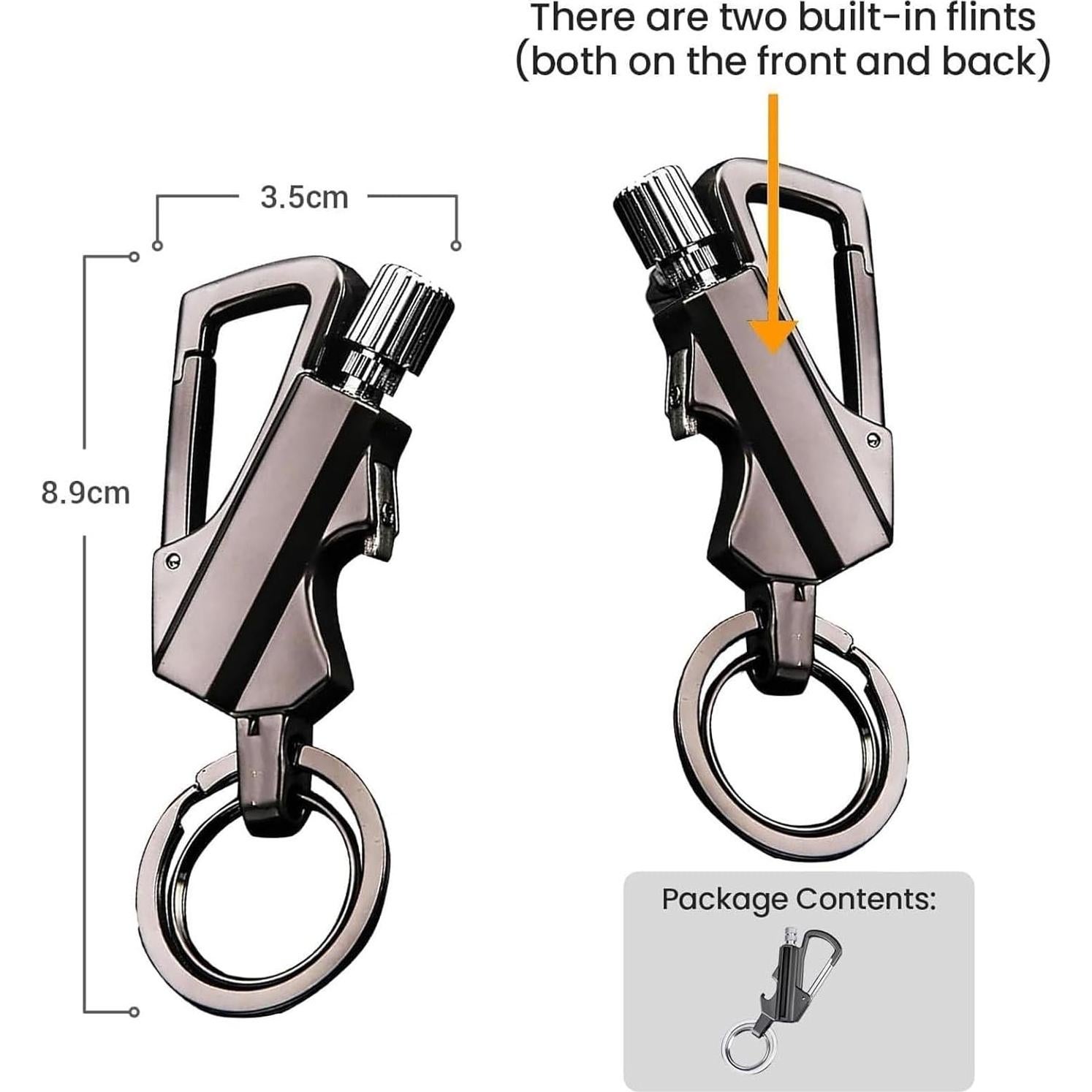Llave de Encendedor Multifuncional Anwhist Plata 2 Unidades