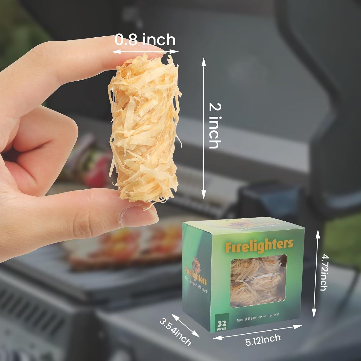 Encendedores Naturales GEEKHOM 32 Piezas para Camping y BBQ