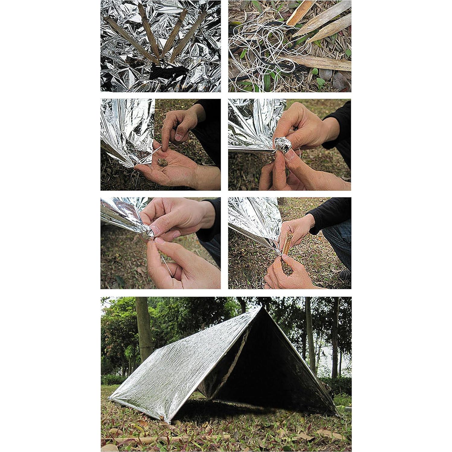 Manta de Emergencia Mylar MIXIAO - Paquete de 50 Unidades