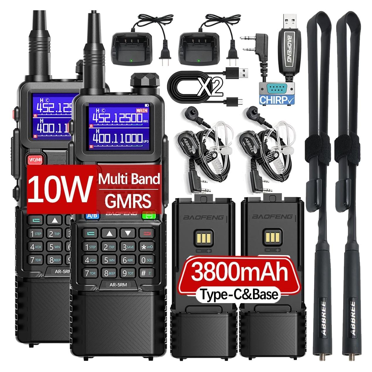 Radio Walkie Talkie Baofeng 5RM 10W 3800mAh 2 Paquete