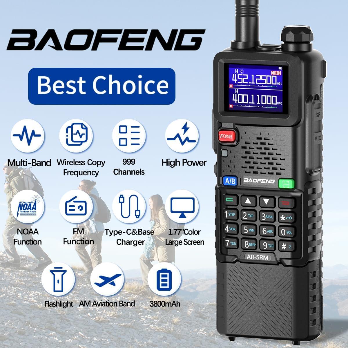 Radio Walkie Talkie Baofeng 5RM 10W 3800mAh 2 Paquete