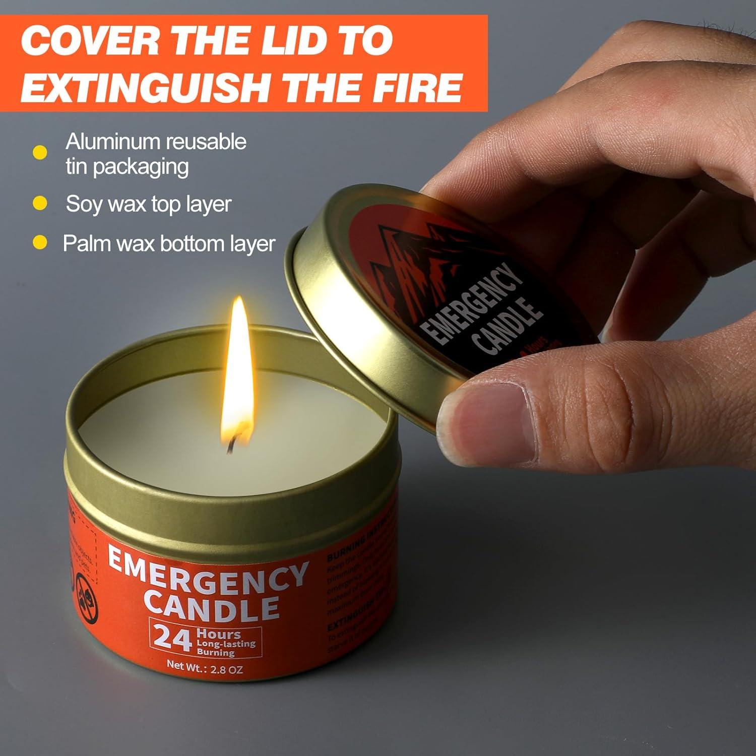 Velas de Emergencia Chuarry 24 Pcs 24 Horas Naranja