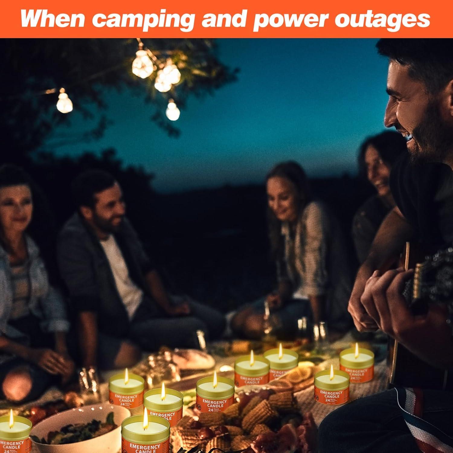 Velas de Emergencia Chuarry 24 Pcs 24 Horas Naranja