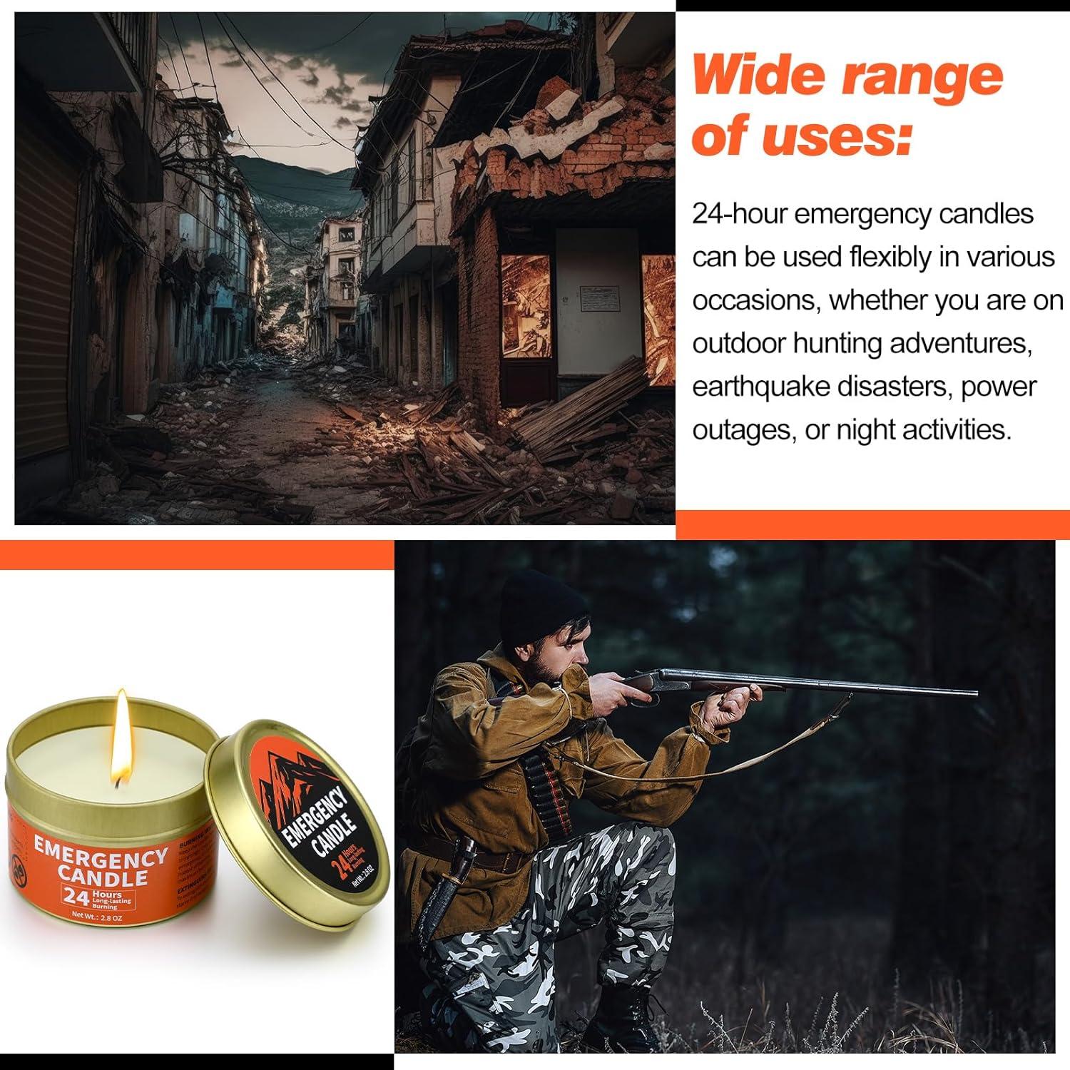 Velas de Emergencia Chuarry 24 Pcs 24 Horas Naranja