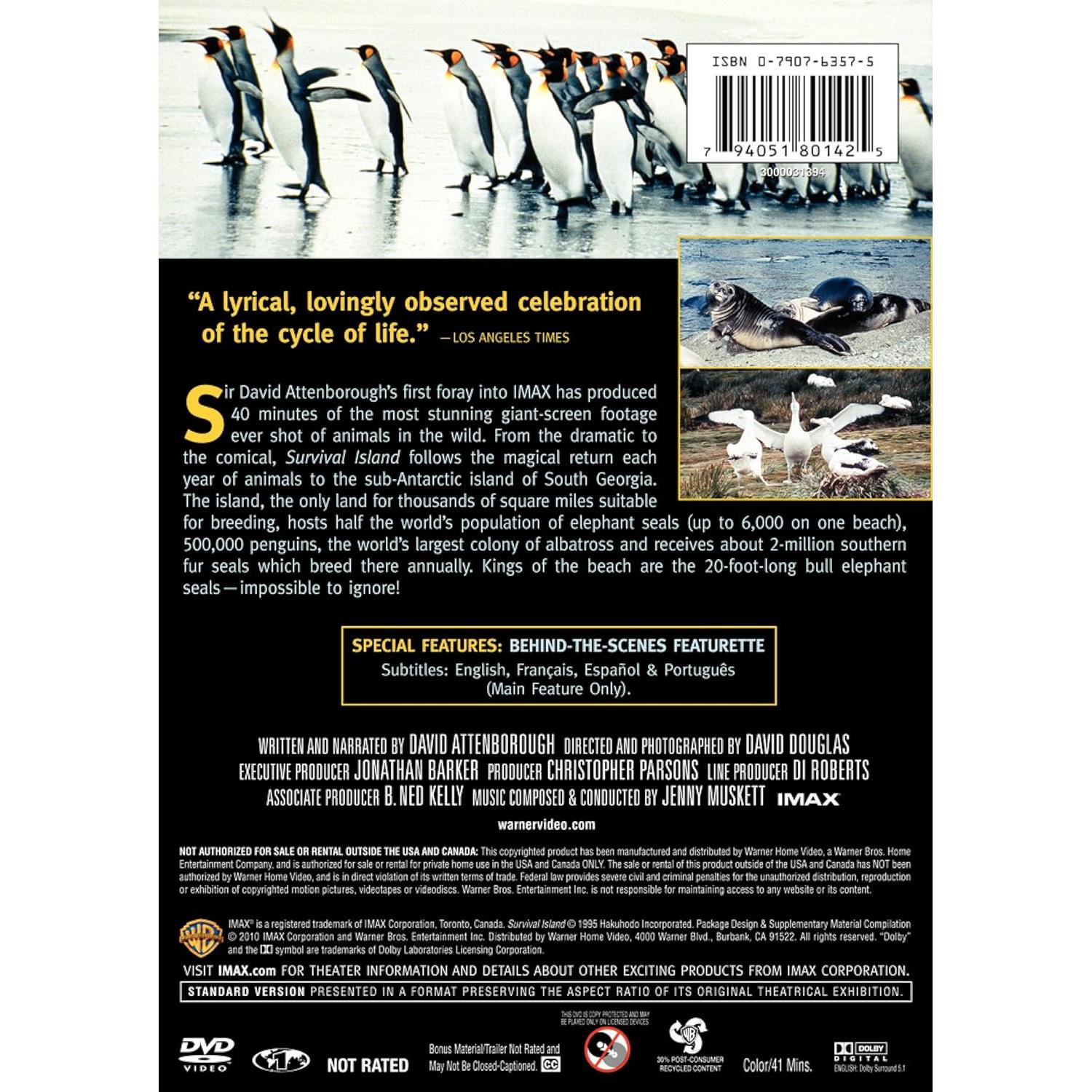 Isla de Supervivencia DVD IMAX - David Attenborough 41 min