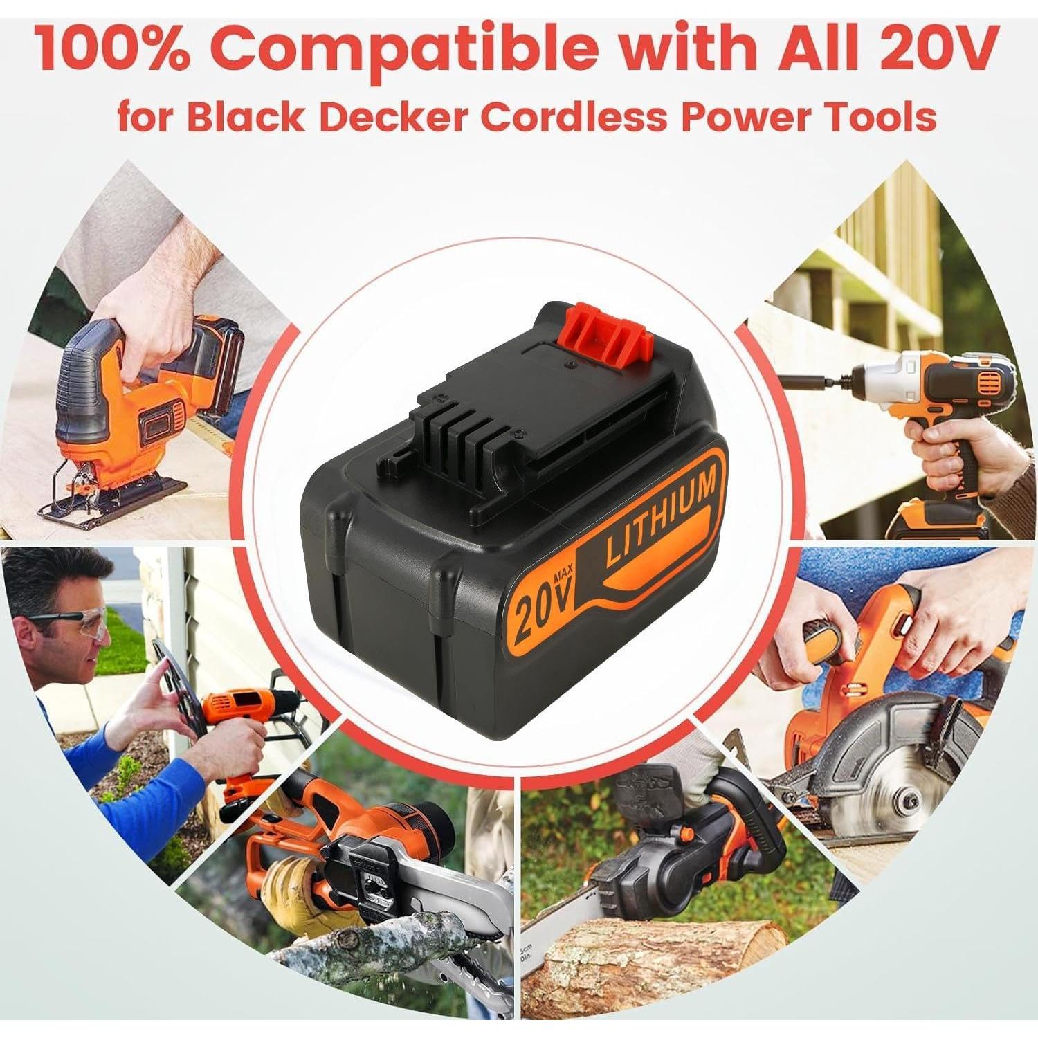 Batería de Reemplazo 4.0Ah 20V QNGLN para Black and Decker