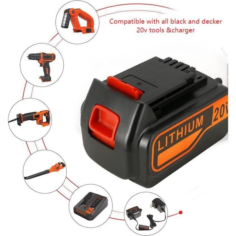 Batería de Reemplazo 4.0Ah 20V QNGLN para Black and Decker