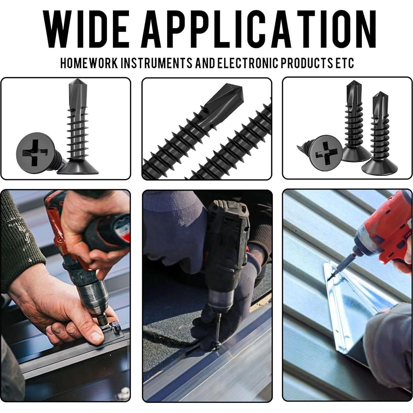 120 Tornillos Autoperforantes HanTof Acero Inoxidable 410 16mm