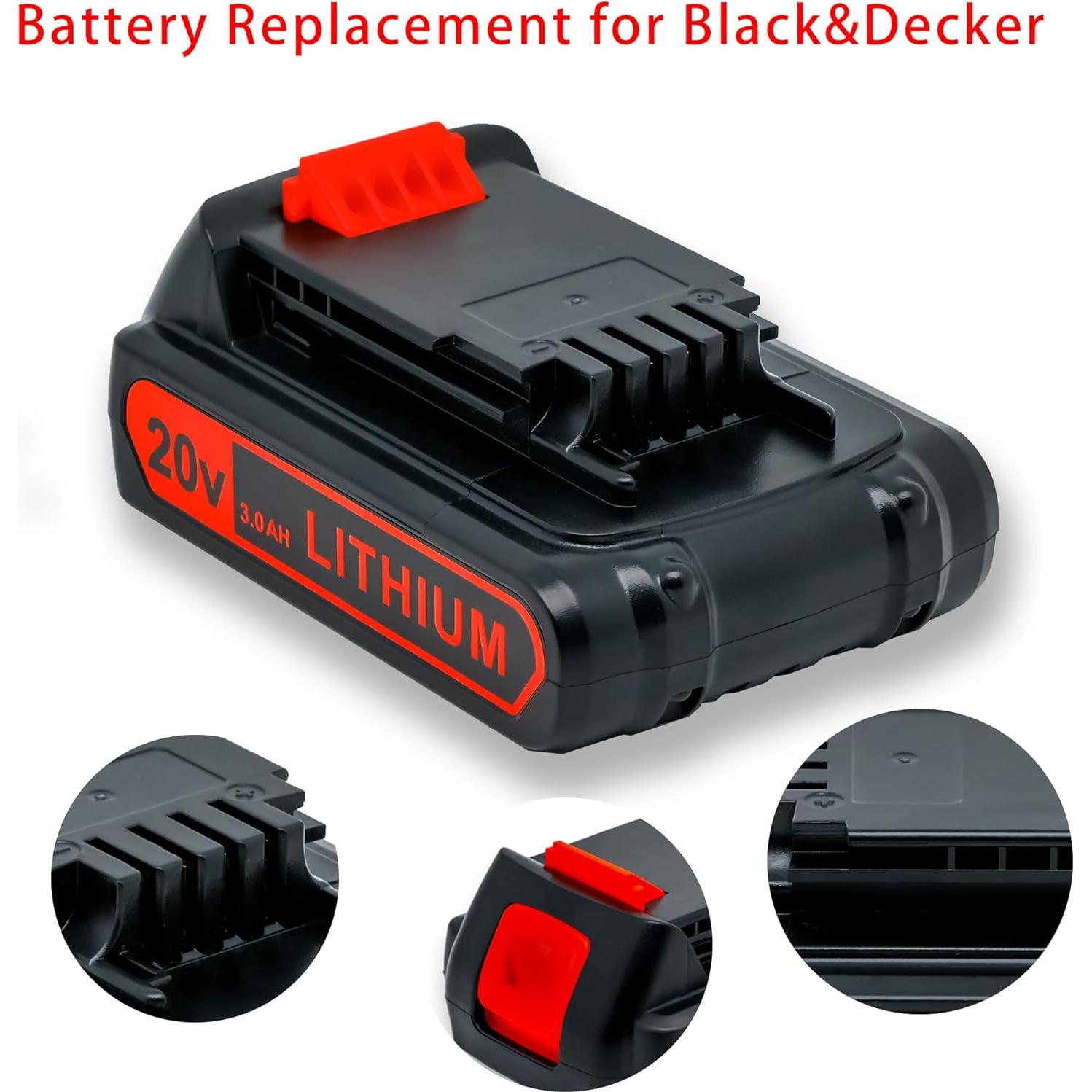 Batería de Litio 20V 3000mAh Black y Decker LBXR20