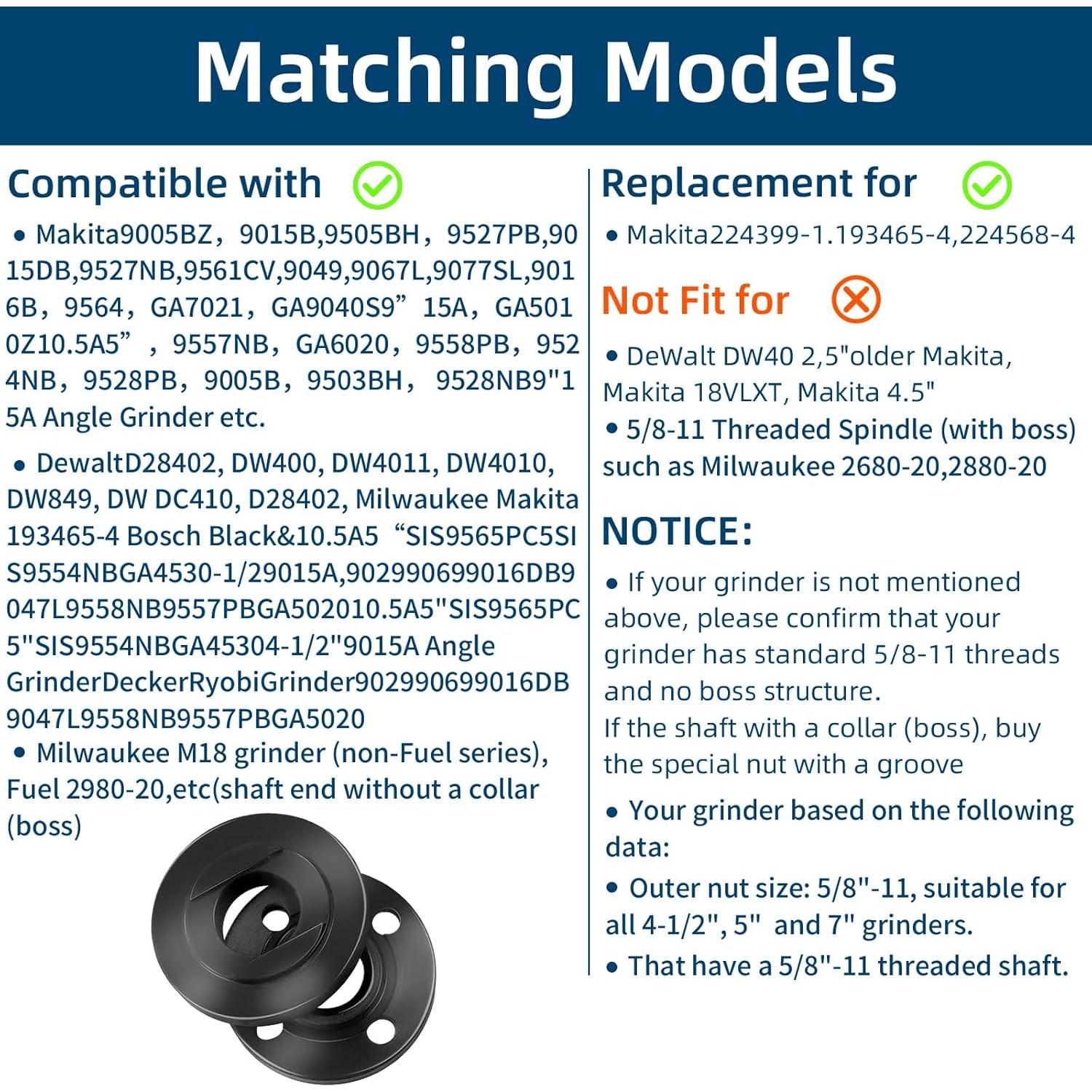 Juego de 7 Piezas Tuerca y Llave Amoladora IALTMEI 5/8"-11