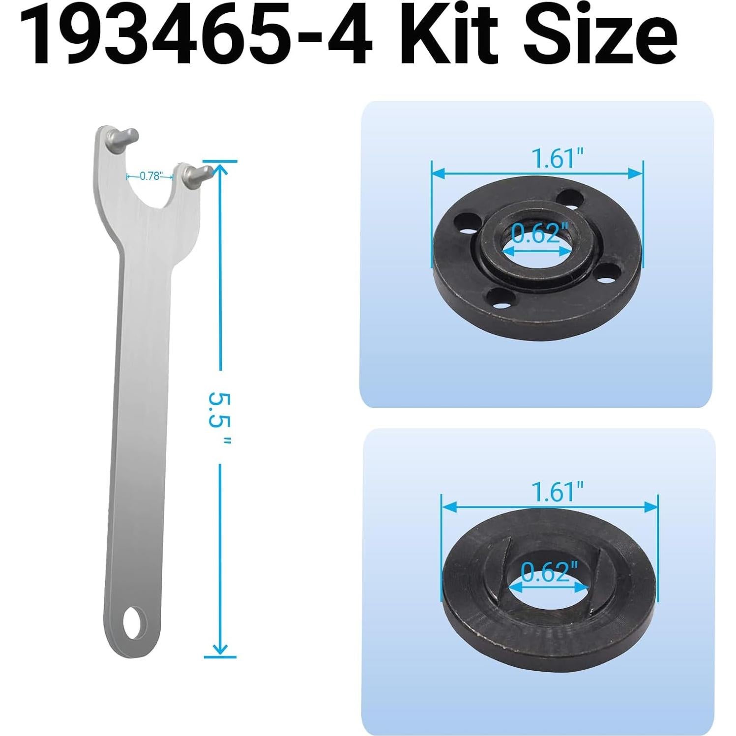 Juego de Tuercas y Llave para Amoladora Angular 4.5"-7" GnDaYoug