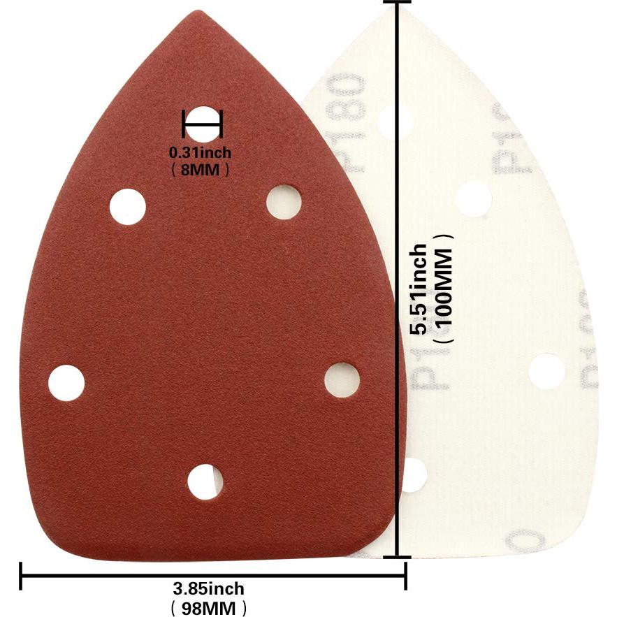 Lijadora de Detalle Mouse SANJIAN 40 PCS Lijas Triangulares