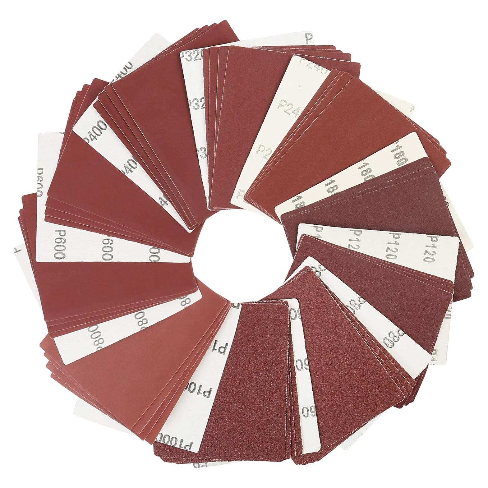 Hojas de Lija LotFancy 50PCS 60-1000 Grano para Lijadora de Palma