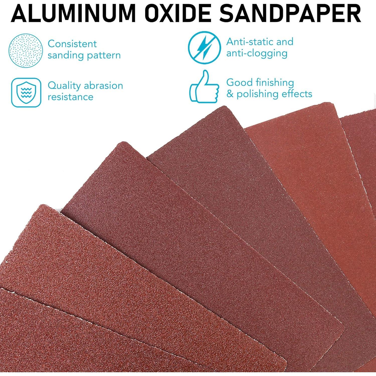 Hojas de Lija LotFancy 50PCS 60-1000 Grano para Lijadora de Palma