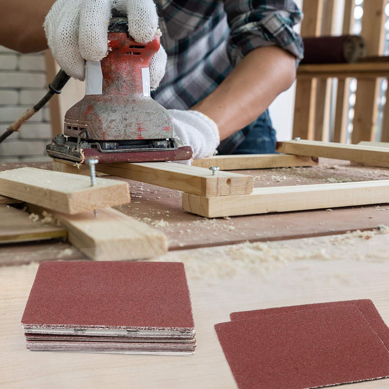 Hojas de Lija LotFancy 50PCS 60-1000 Grano para Lijadora de Palma